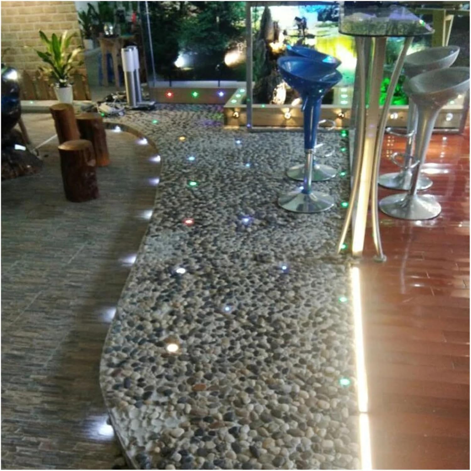 RGB-LED-Deckleuchten, IP67, wasserdicht, für den Außenbereich, 16 Farbwechsel, Landschaftsbeleuchtung mit Fernbedienung, energieeffiziente Gartenbeleuchtung (6 Stück)
