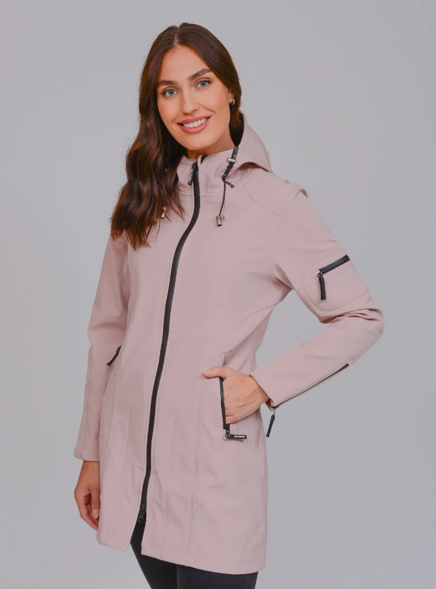 Ilse Jacobsen Rain7 Softshell Raincoat , Adobe Rose