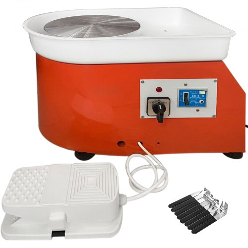 VEVOR Electric Pottery Wheel Ceramic Machine 25cm Keramik Radmaschine 280W ceramic wheel machine Radmaschine DIY verstellbare Füße mit Sculpting Set