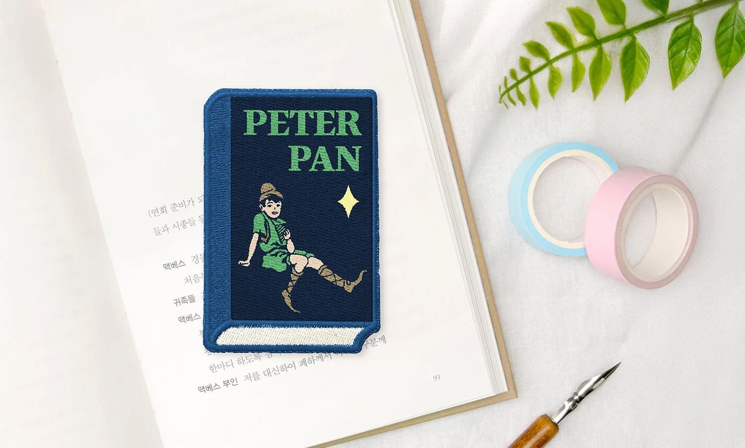 Wearingeul Embroidered Bookmark - World Literature - Peter and Wendy