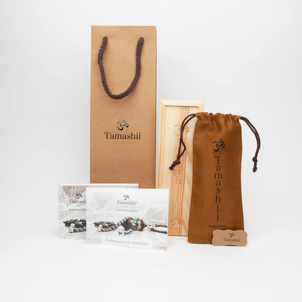 Bracciale Tamashii ruota della preghiera argento 8mm BHS924-S8