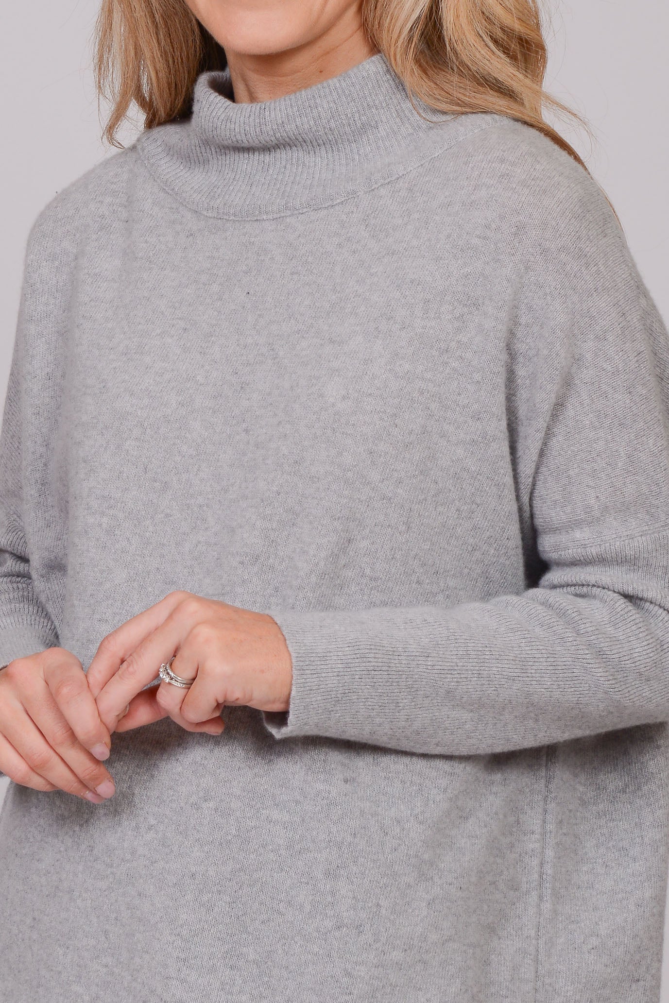 The Wool Co Cashmere Blend Knit , Light Grey