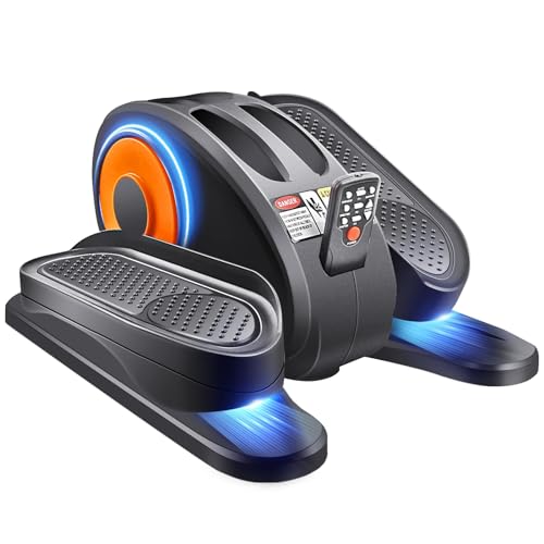 Ellittica sotto la scrivania   Esercitatore gambe per anziani, ellittica compatta seduta con telecomando, display LCD, ellittica elettrica per la casa, arancione : Amazon.it: Sport e tempo libero