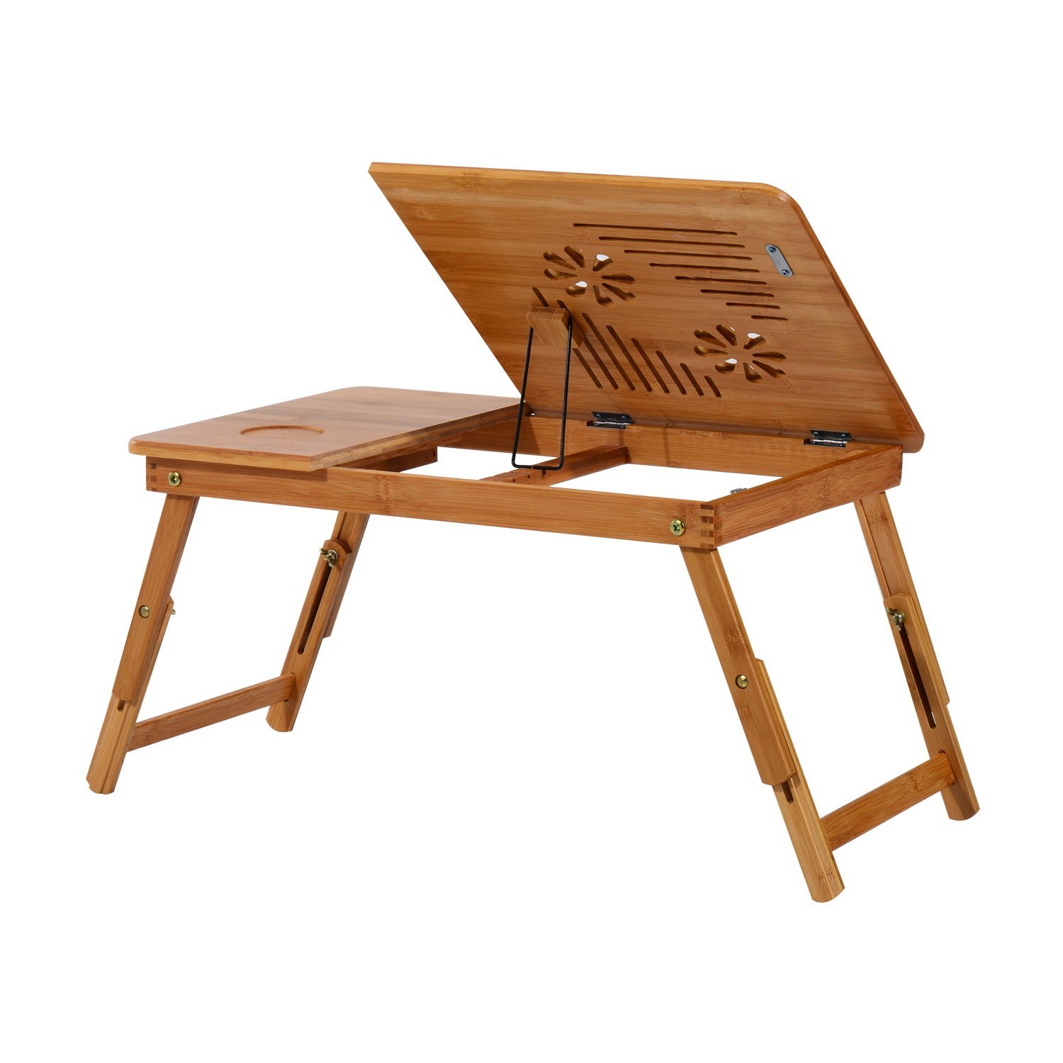 Homcom Laptoptisch Betttisch Klapptisch Notebooktisch Bambus