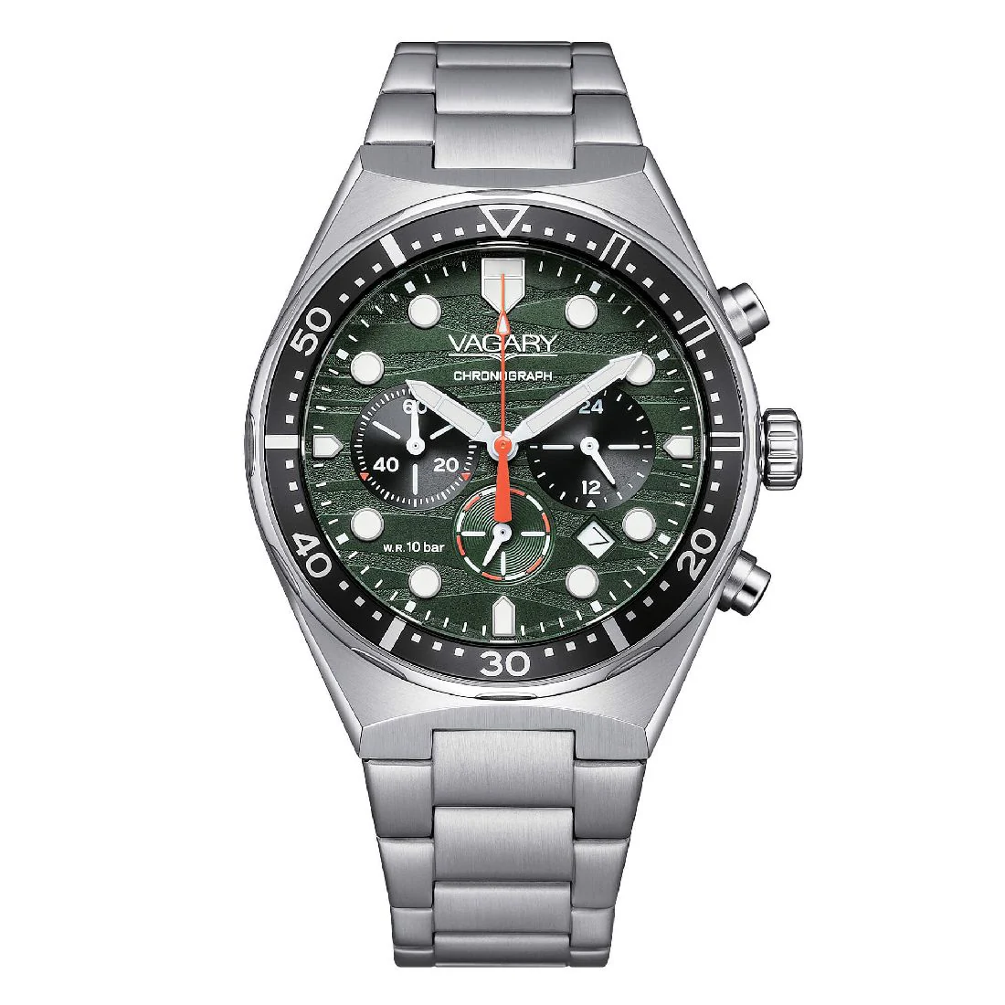 Orologio Vagary Aqua39 Crono in acciaio quadrante verde IV2-214-41