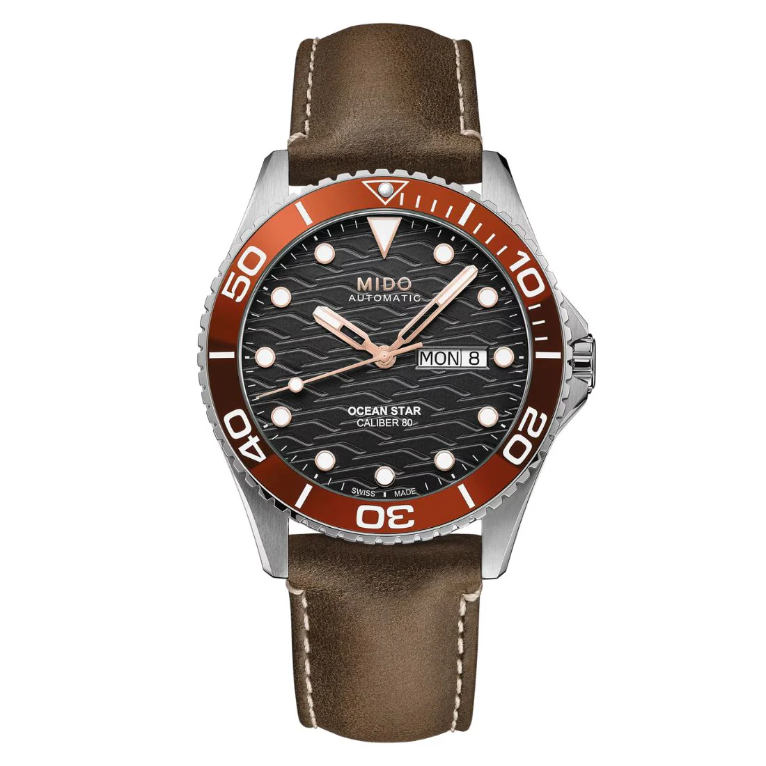 Orologio Mido Ocean Star 200C nero ghiera in ceramica rosso