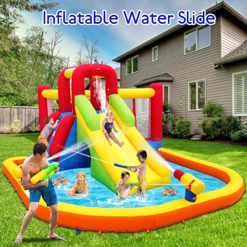 Ballsea Castello gonfiabile con ventola, materiale di alta qualità, certificato di sicurezza, uso umido e asciutto, ideale per interni, esterni, compleanni e feste in famiglia : Amazon.it: Giochi e giocattoli