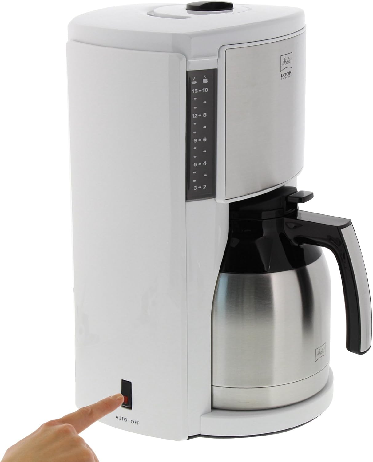 Melitta Look Therm Selection - Filterkaffeemaschine - mit Thermokanne - 10 Tassen - Schwarz (M 661 BK SST)