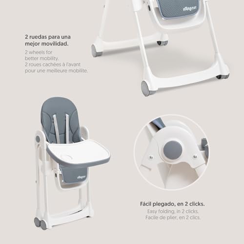 Seggiolone in alluminio per bambini, grigio : Prima infanzia