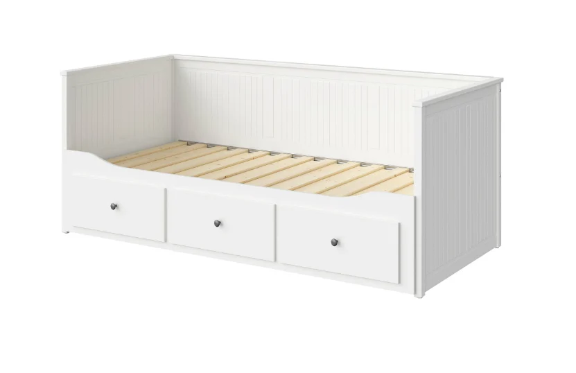 2025 IKEA HEMNES dagbed met 3 opberglades C Wit, 80 x 200 cm, ruimtebesparend en veelzijdig