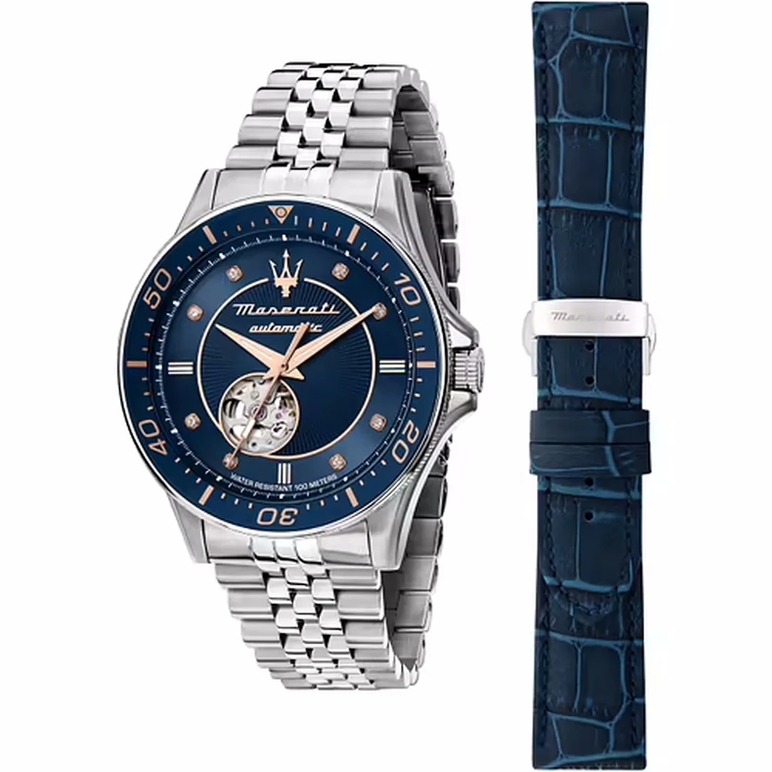 Orologio Maserati Sfida Skeleton Special Pack in acciaio R8823140013