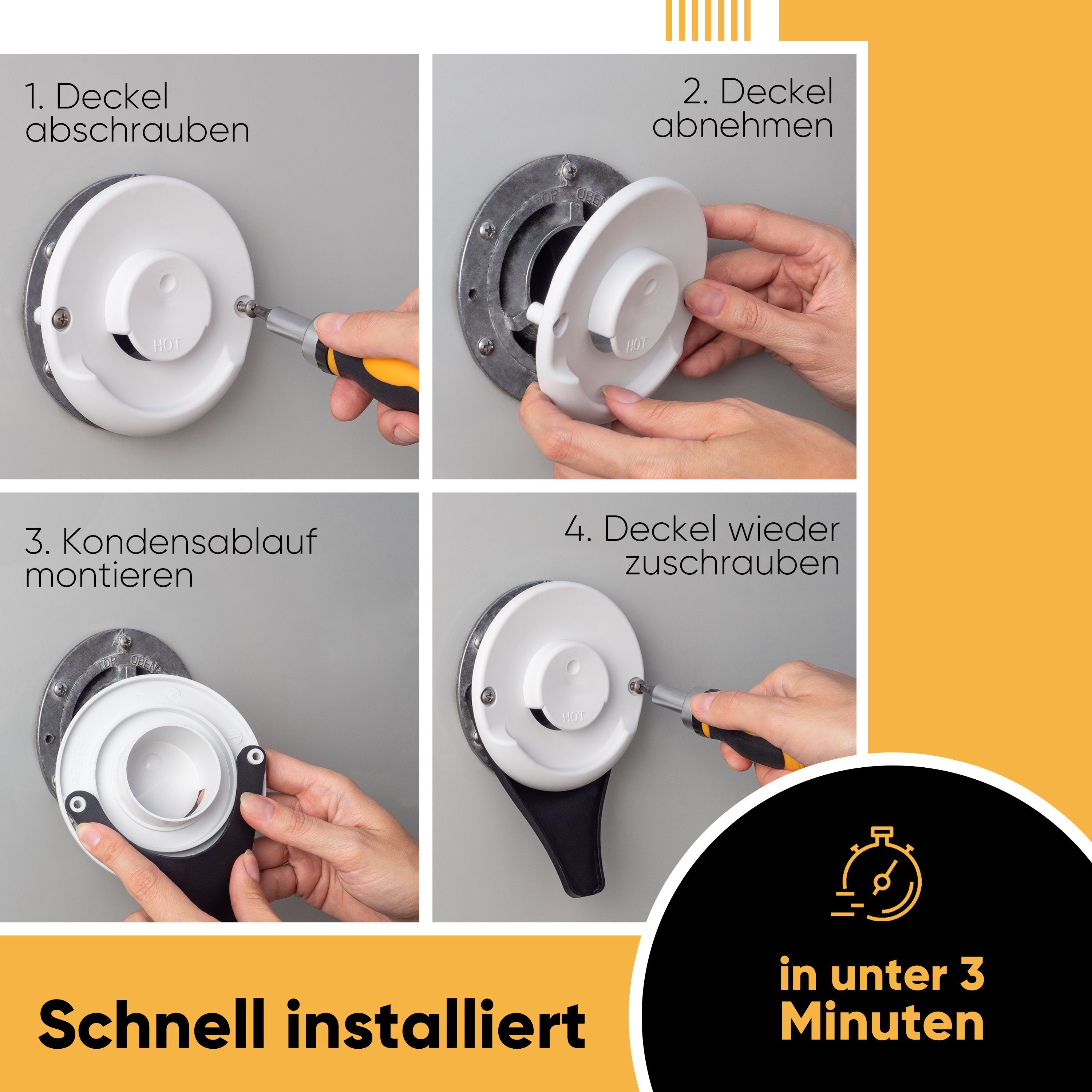 Luftentfeuchter, Kondenswasserablauf, Kondenswasserauslass, Kondenswasserabfluss