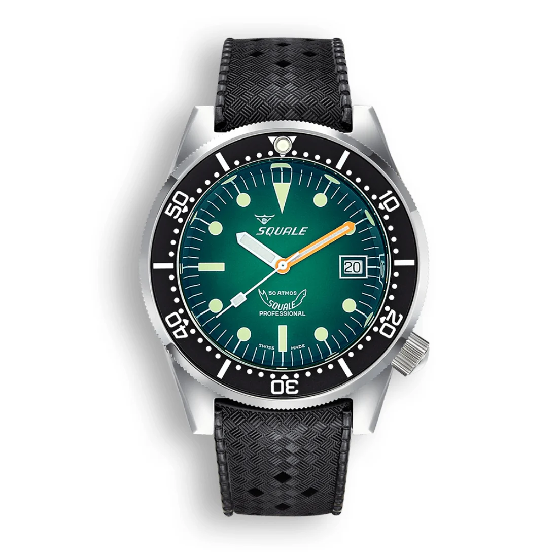 Orologio Squale 1521 quadrante verde gomma tropic 1521PROFGR.HT