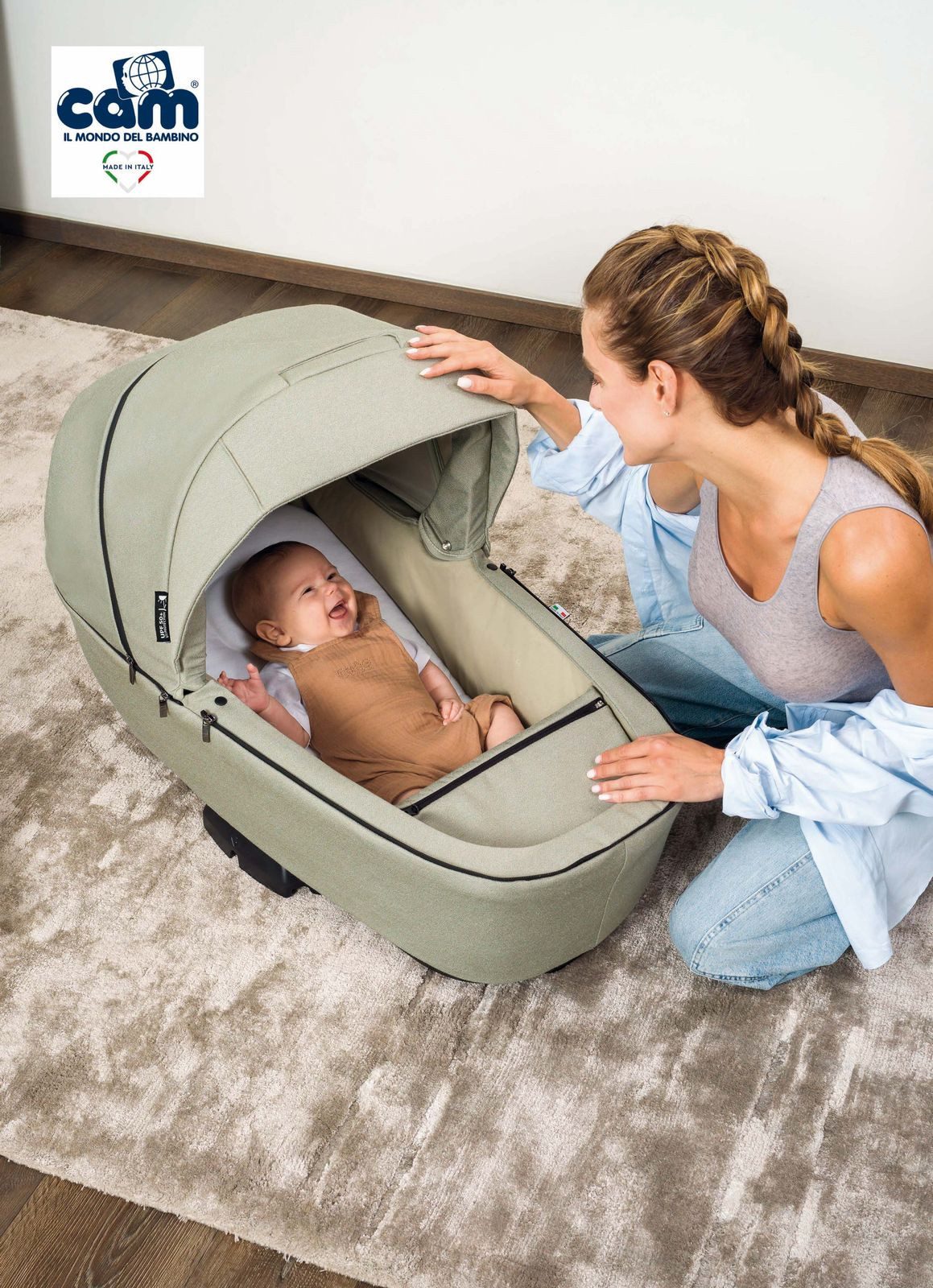 Kombi-Kinderwagen CAM Modus Duo 2n1 inkl. atmungsaktiver Simply-Matratze