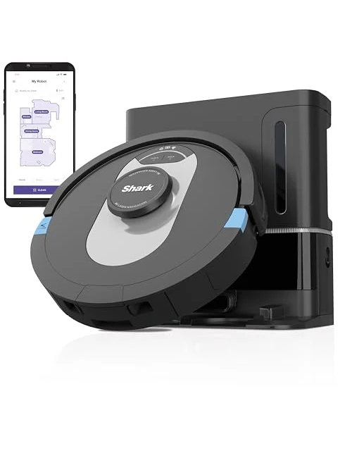 Shark RV2502AE AI Ultra Robot Vacuum with XL HEPA Self Empty Base, Bagless, 60 Day Capacity, LIDAR Navigation, Smart Home Mapping, UltraClean, Perfect for Pet Hair, Compatible with Alexa, Black