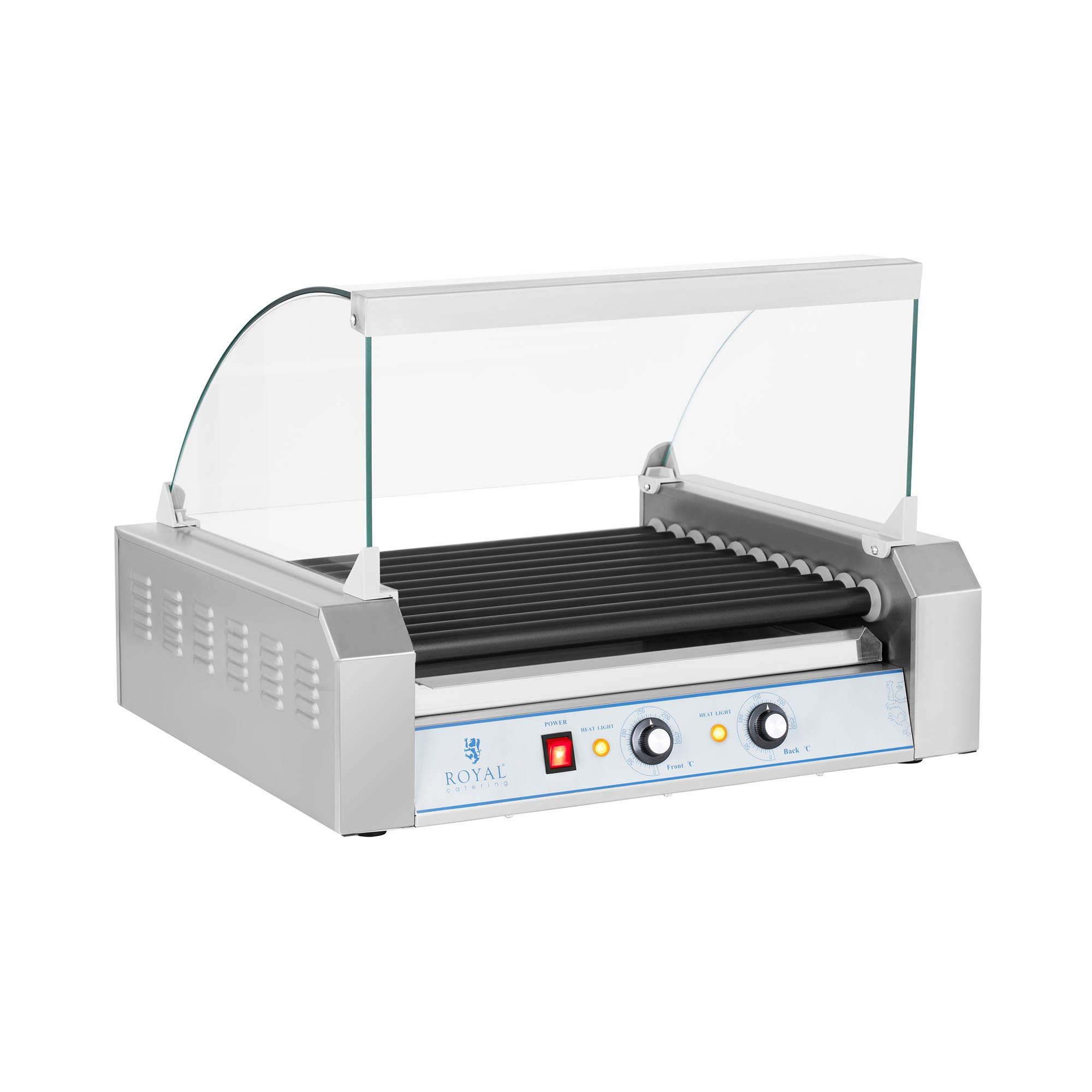 Elektrogrill Hot Dog Maker Hot Dog Gerät Hotdog Rollen Grill Teflon 11 Rollen 2200W