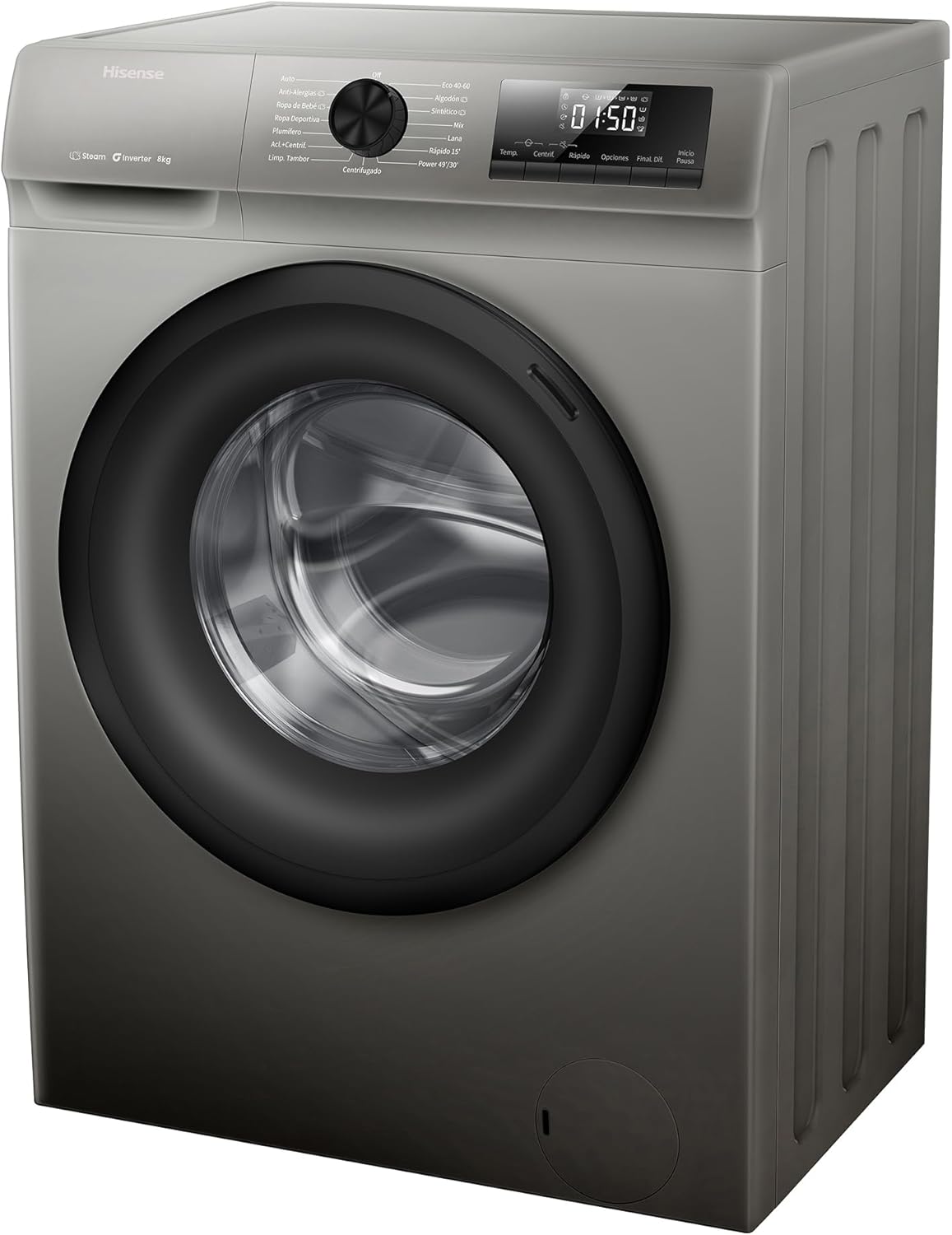 Hisense WFVB7012EM Front Load Washing Machine 7 kg 1200 rpm 15 Programs Steam LED Display Rapid Program Delay Start Child Lock