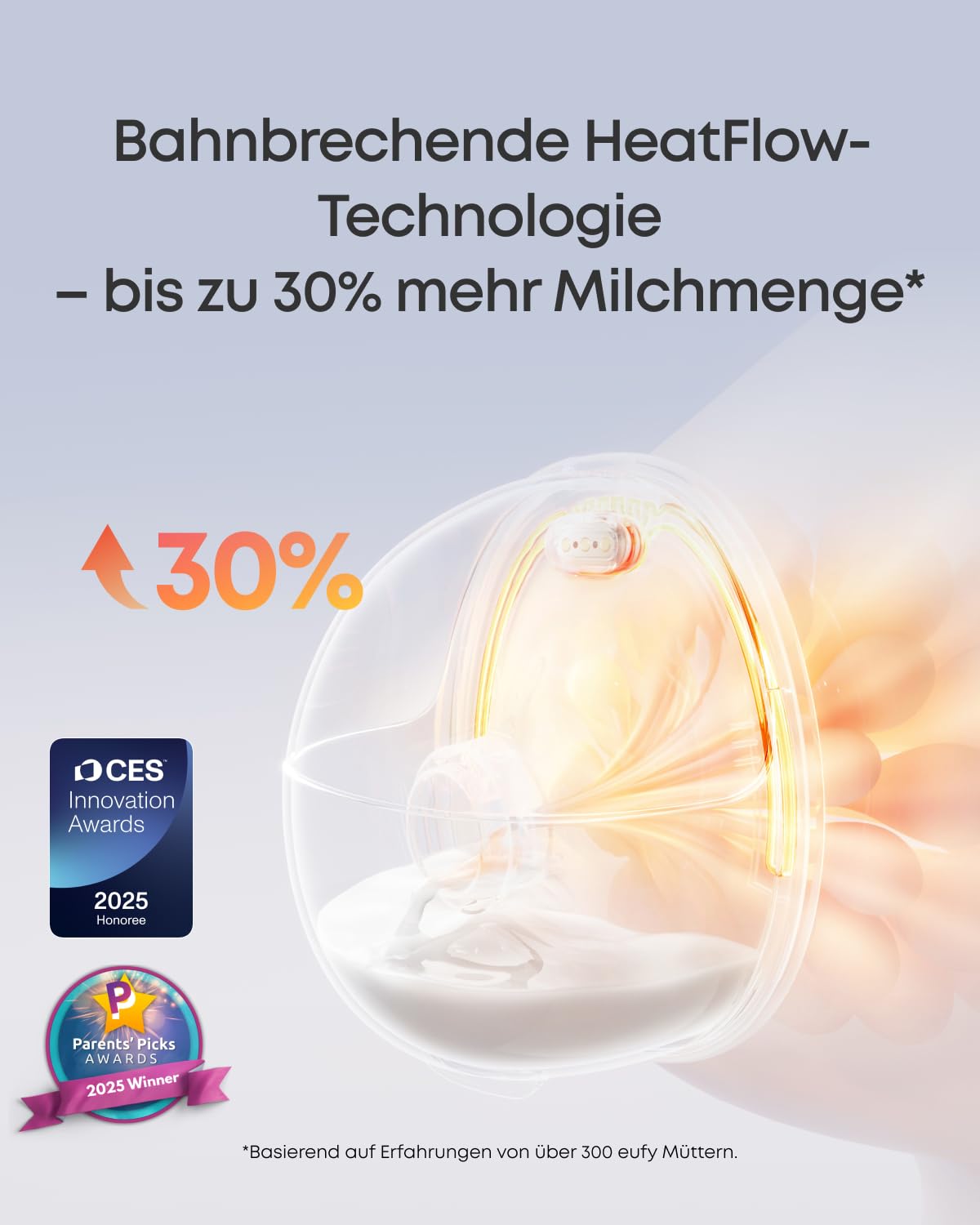 eufy Tragbare elektrische Milchpumpe S1 mit App Steuerung und Smart Rhythmus für unterwegs und Zuhause