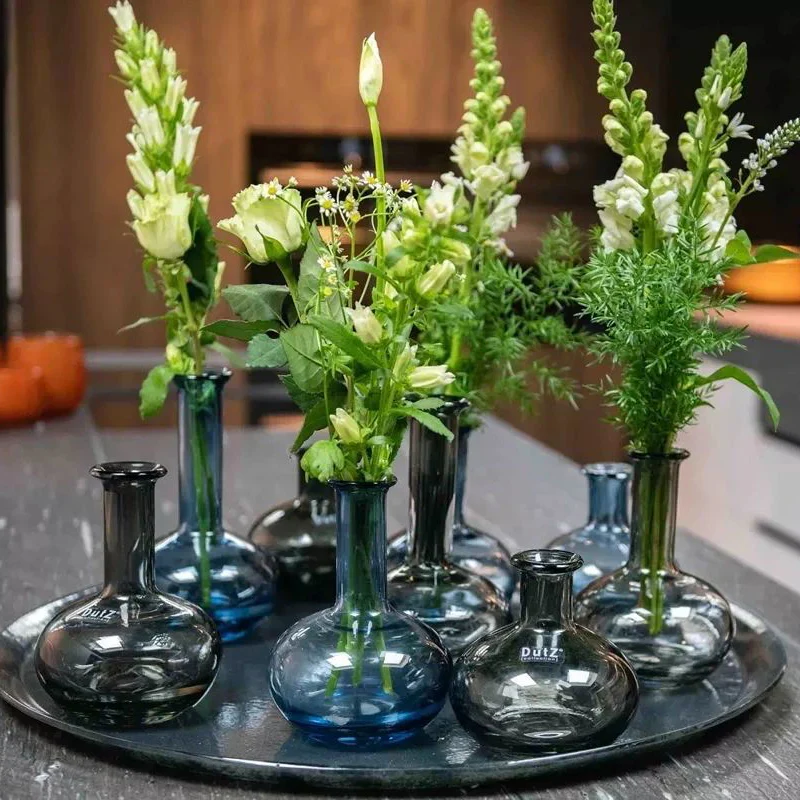 Manuela Vase Set �C Set of 6 Mouth-Blown Glass Vases
