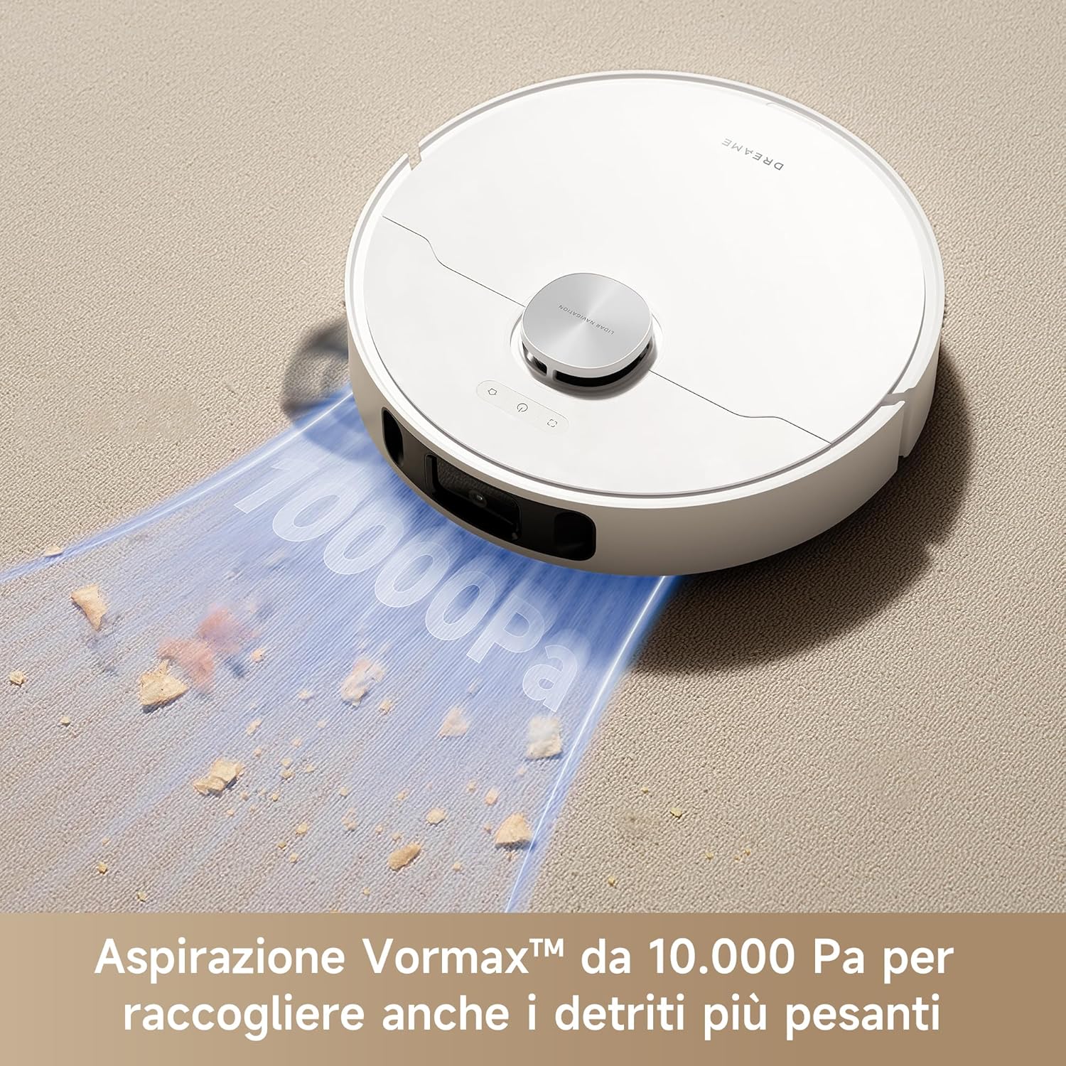 DREAME L10s Ultra Gen 2 Robot Aspirapolvere e Lavapavimenti con MopExtend RoboSwing, Aspirazione 10.000 Pa, Stazione Base Automatica, 32 Livelli di Acqua,Batteria da 240 Min
