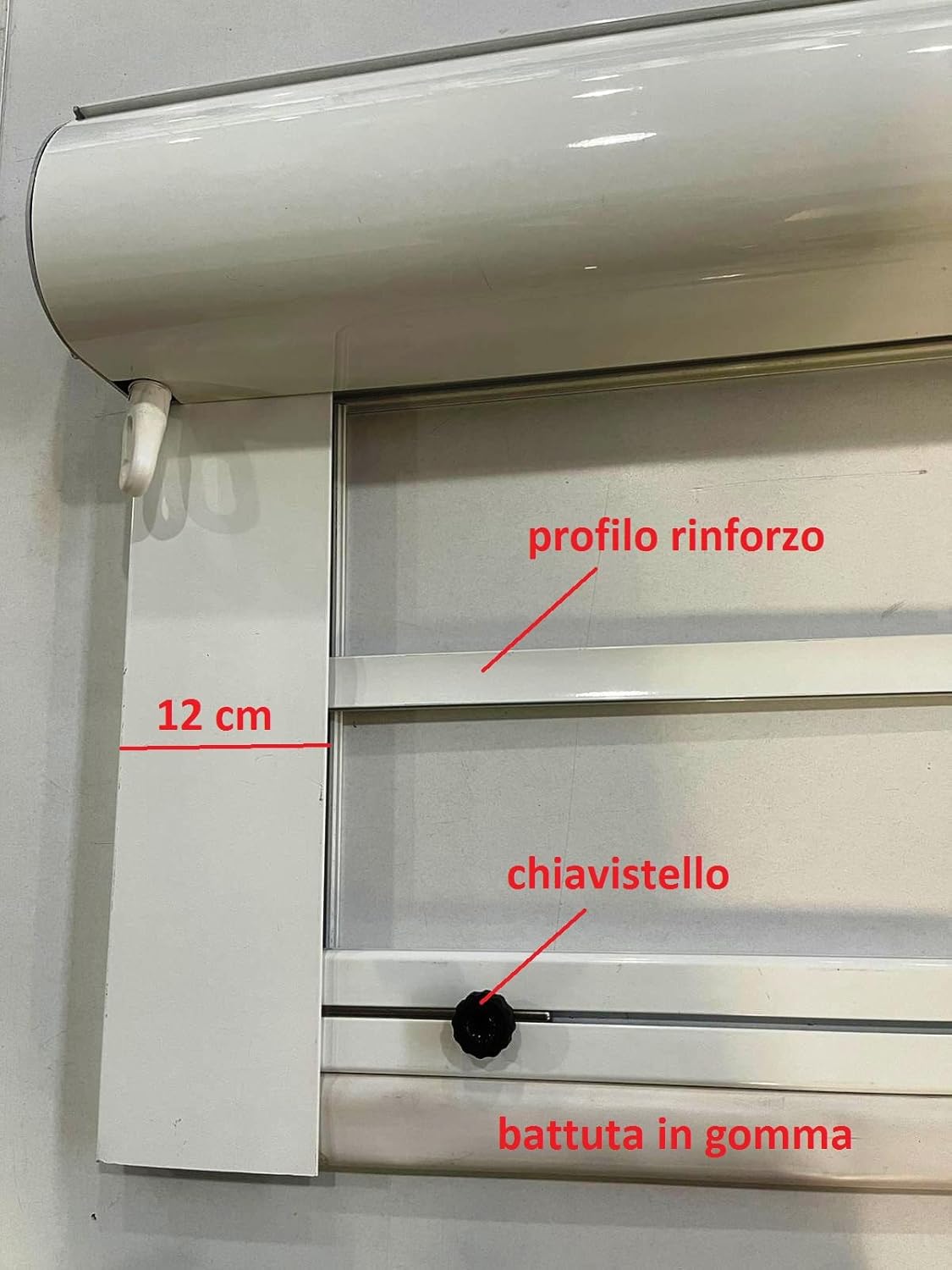 Airtight Veranda Curtain with Box and 12 cm Guide Rails - with Reinforced Profiles. Made in Italy