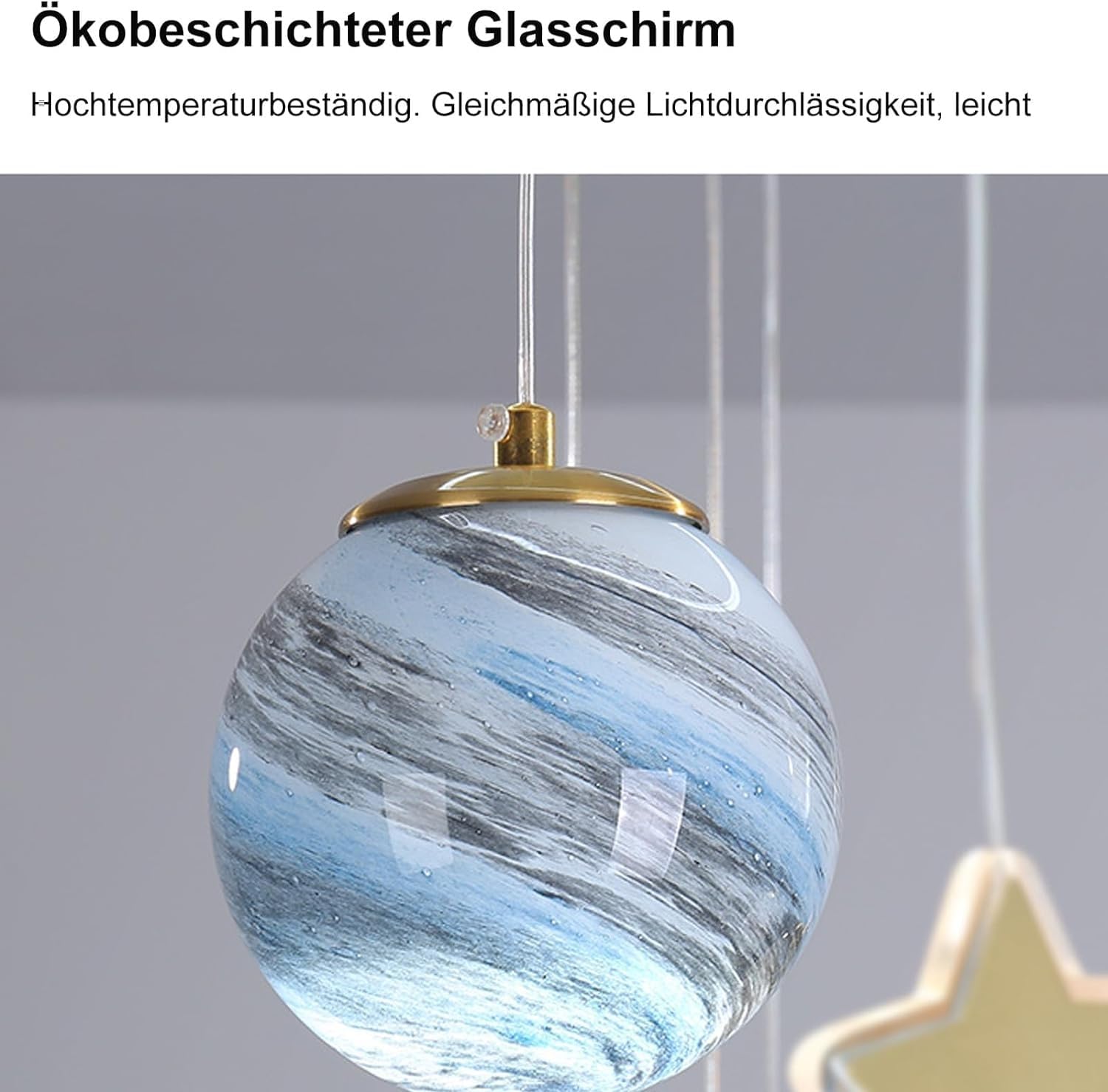 Kinder LED Deckenleuchte Dimmbar Planet Kronleuchter Kinderzimmer Lampe Modernes Design Mond Astronaut Mit Fernbedienung Schlafzimmer Beleuchtung