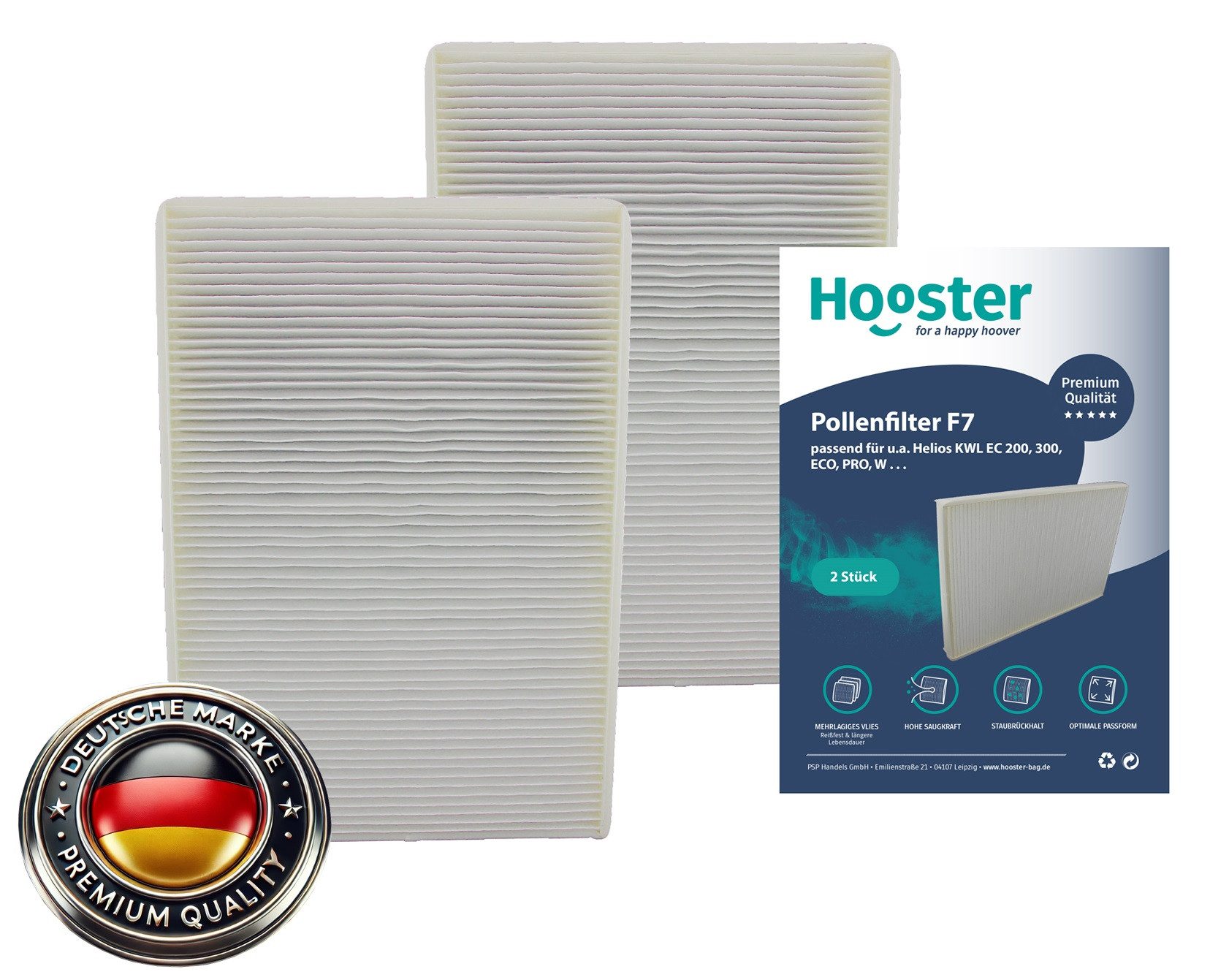 Luftfilter 2 Filtersets passend für Helios KWL EC 200 / EC 300