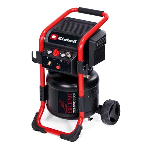 Einhell Compressore TE AC 240/24 Silent (1500 W, max. 10 bar, serbatoio da 24 l, potenza di aspirazione 240 l/min, compressore silenziato da 70 dB, 2 manometri, riduttore di pressione) : Amazon.it: Fai da te