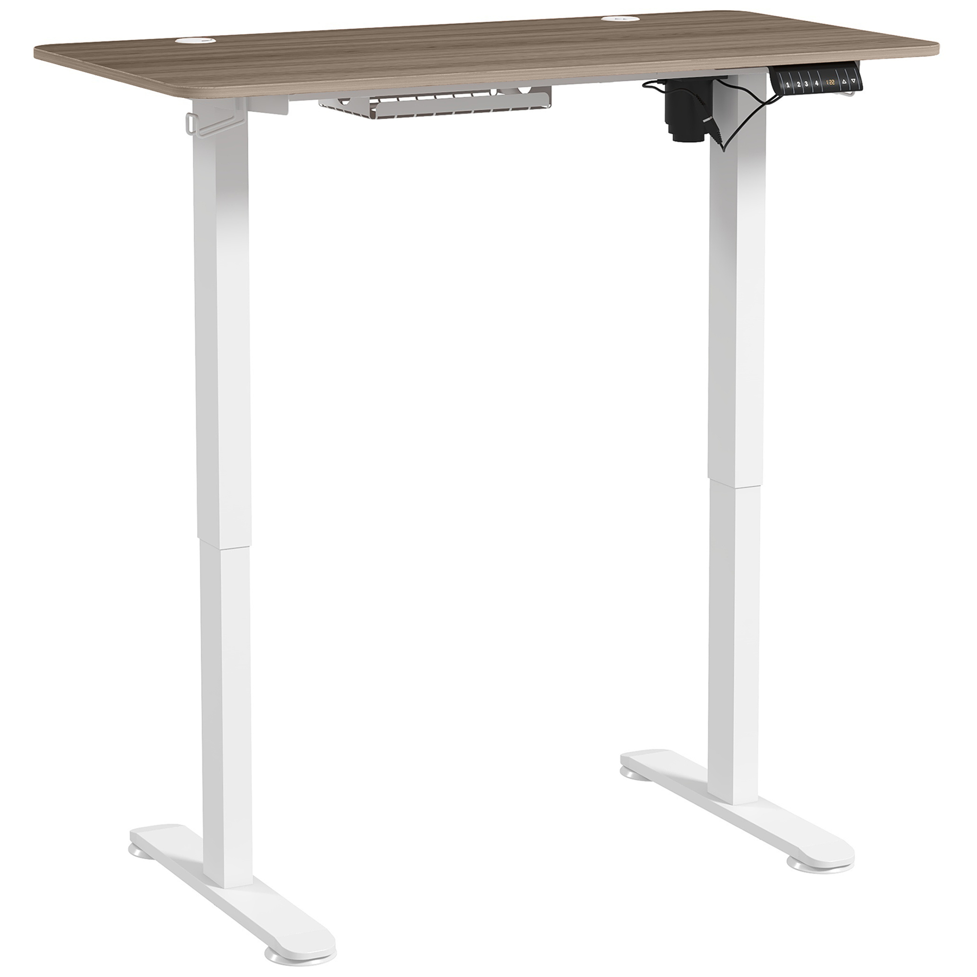 Vinsetto Elektrischer Steh-Sitz-Schreibtisch höhenverstellbar mit Speicherfunktion, höhenverstellbarer Schreibtisch 72-116 cm