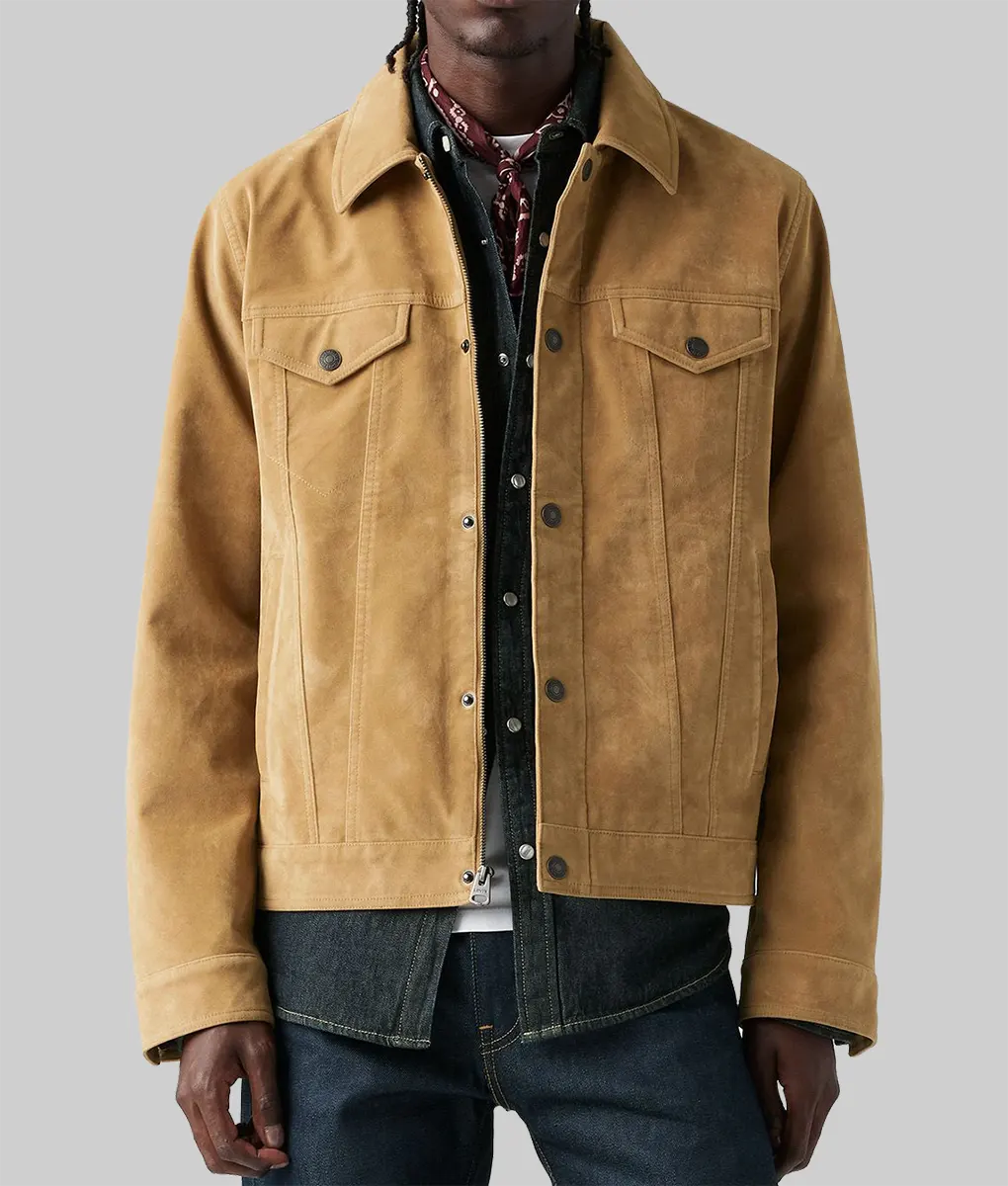 Ernest Brown Suede Trucker Jacket