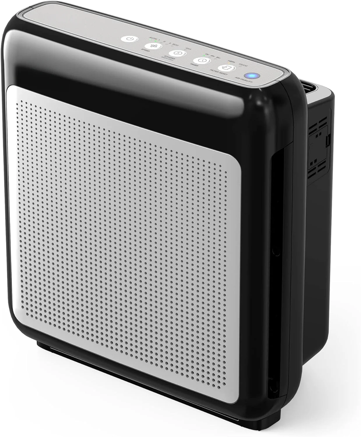 Air Purifiers for Home Up to 1,748ft², True HEPA Filter for Smoke, Allergies, Pet Dander, Odor, Air Quality Monitor, Auto&Eco Mode, Timer, Filter Indicator, 200M, Black