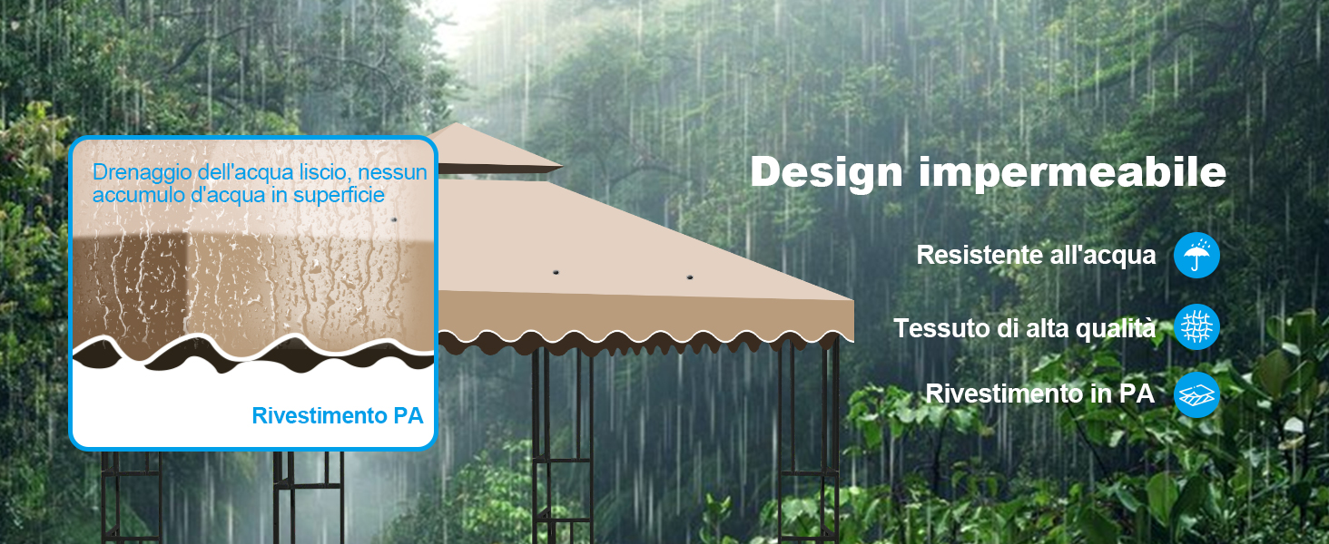 copertura gazebo 3x3