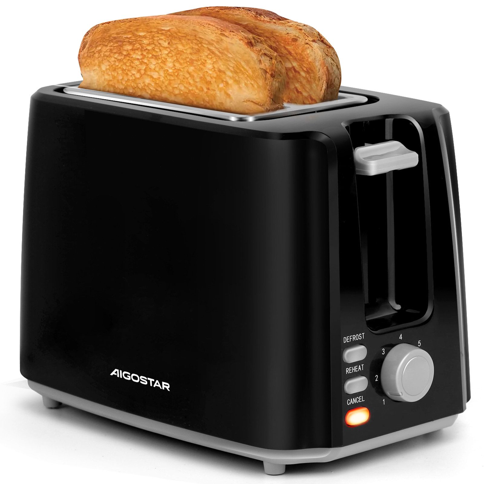 Toaster 7 Einstellbare Bräunungsstufe, 2 Breite Toastschlitze, Sandwichtoaster