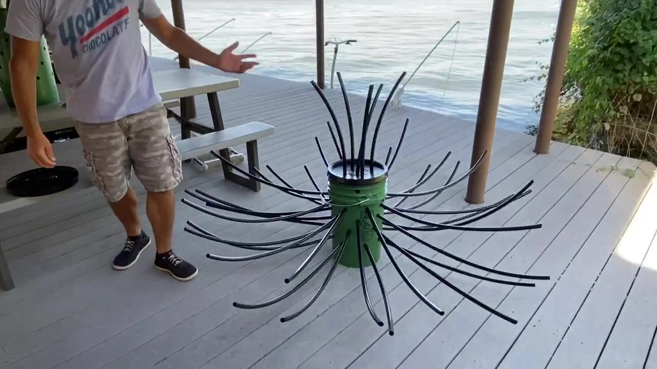 Fish 'N A Barrel Artificial Fish Habitat Tree for Ponds, Lakes, Docks, Creates Dense Structure, Brush Reef