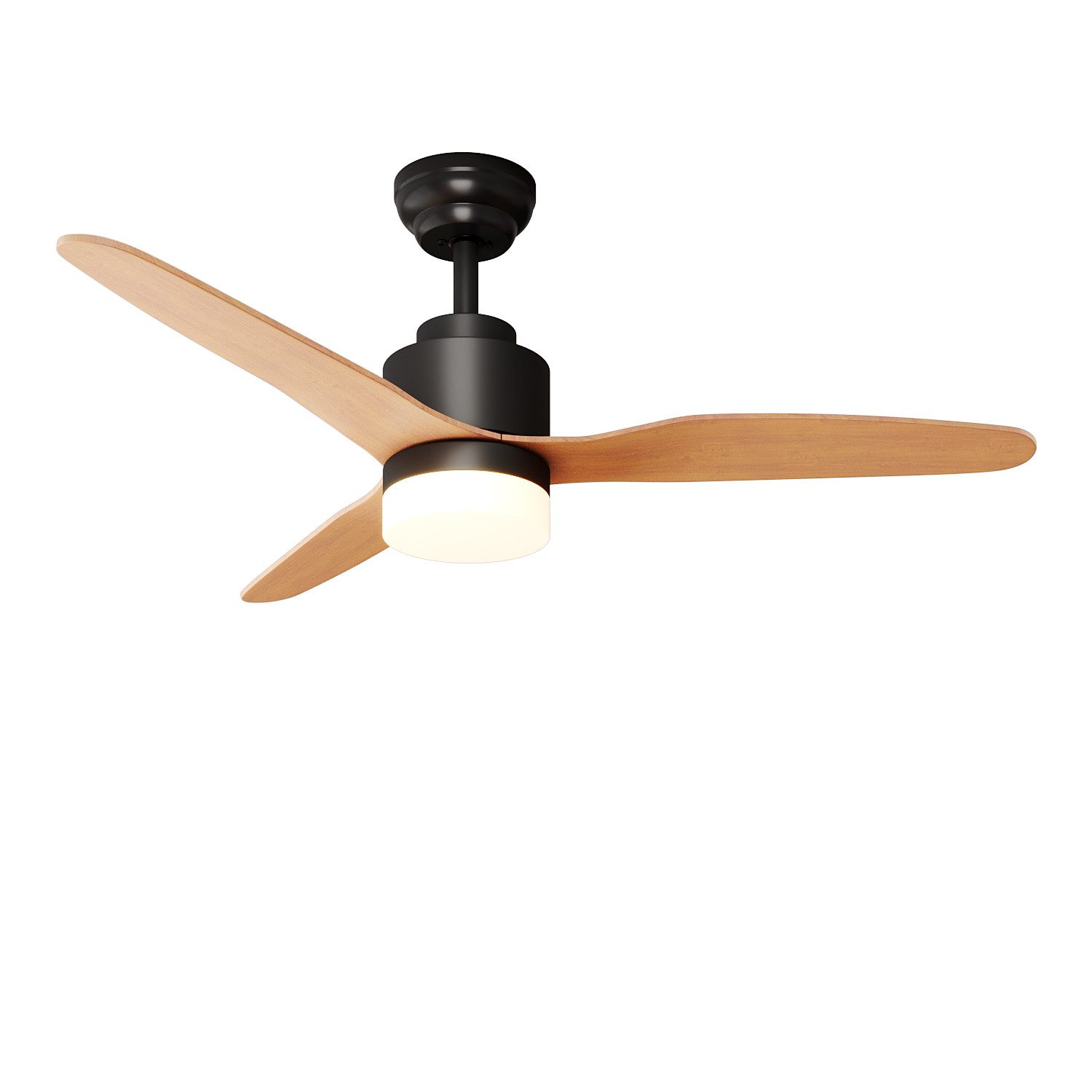 Deckenventilator Deckenventilator, Schwarz Ø 47 Inch mit Licht und Fernbedienung