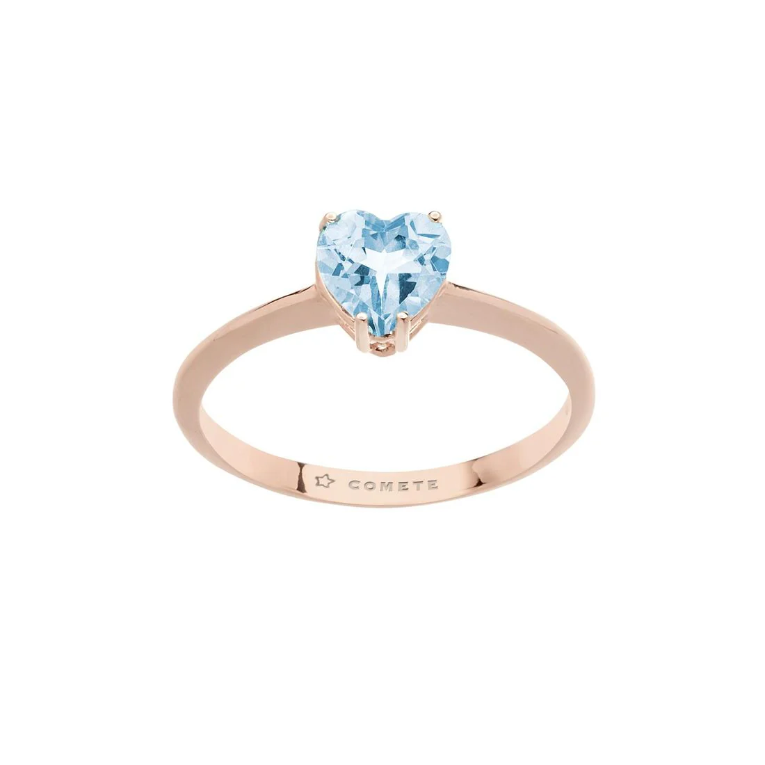 Anello Comete Gioielli con topazio azzurro taglio cuore ANB 2544