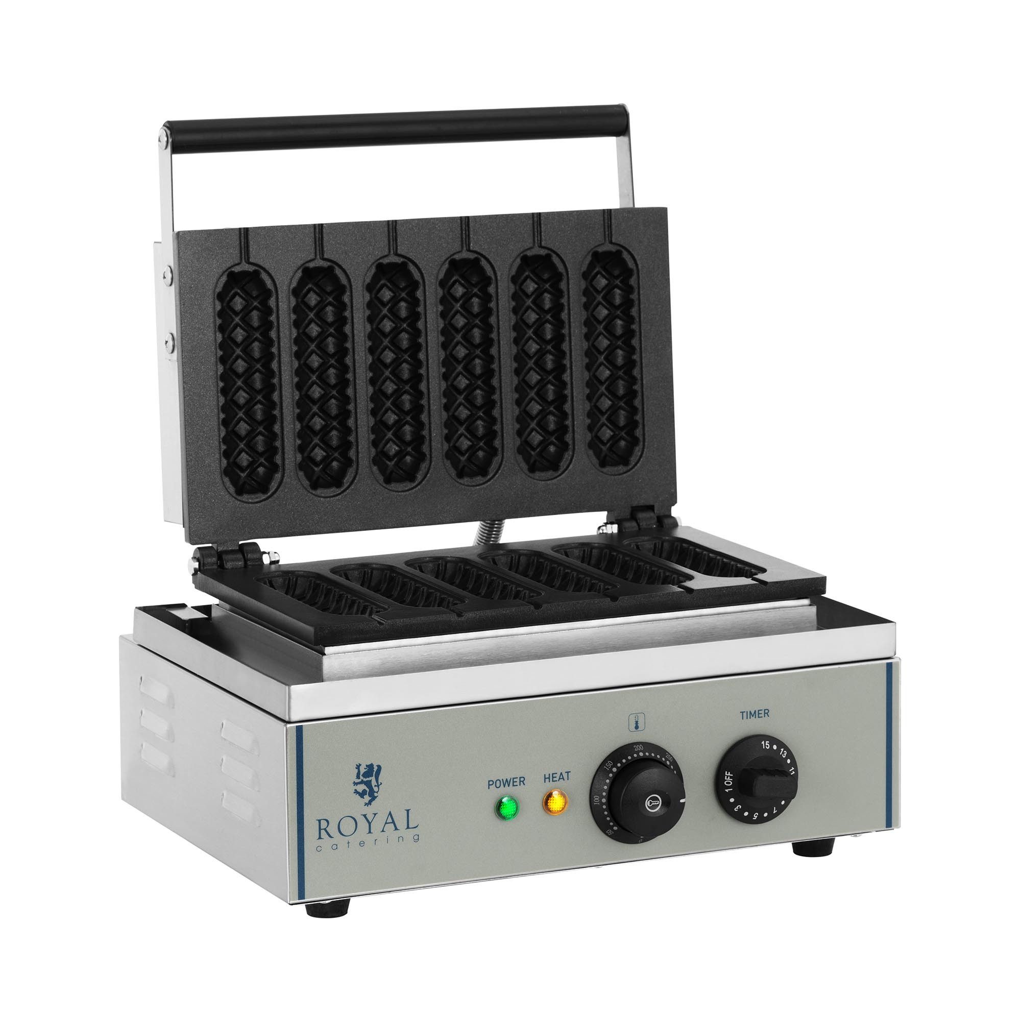 Waffeleisen Corn Dogs Maker Edelstahl Profi Waffeln Am Stiel Waffelsticks Gastro