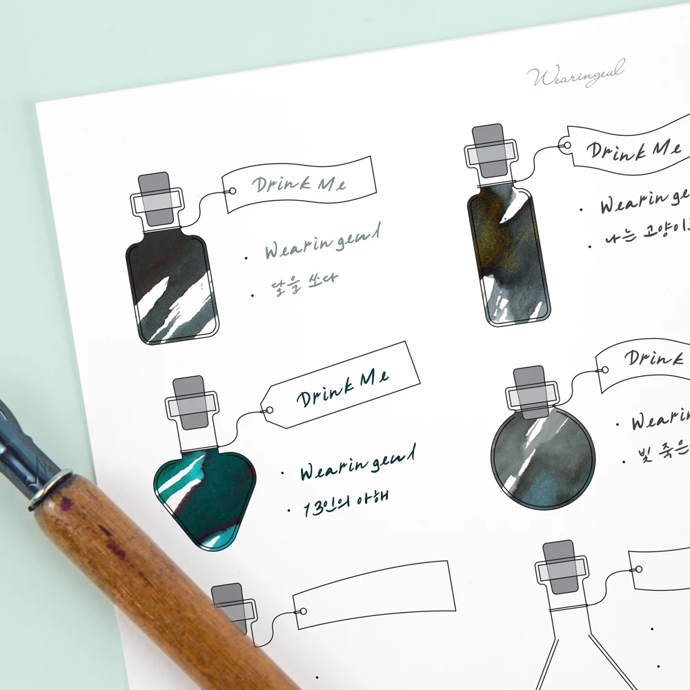 Wearingeul Impression Ink Color Swatch Paper - A5 - Alice's Potion