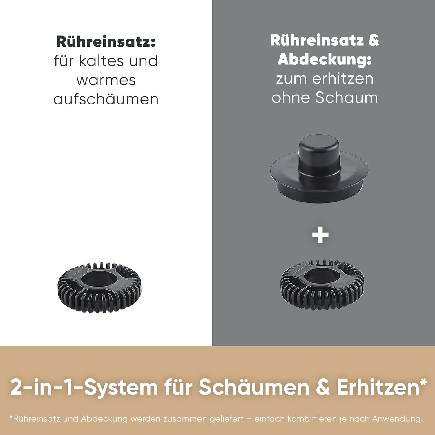SEVERIN SPUMA 700 Induktions-Milchaufschäumer, elektrischer Milchaufschäumer ohne Anbrennen, spülmaschinengeeigneter Milchschäumer, Edelstahl-gebürstet/schwarz-matt, SM 3586