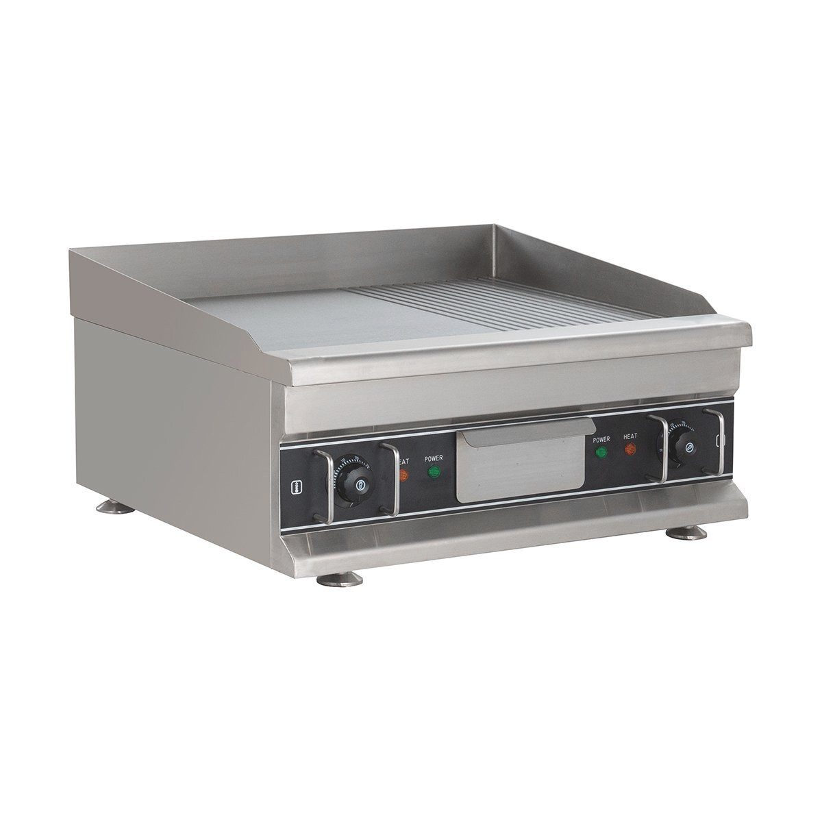 Elektrogrill Elektro-Grillplatte 60 x 40 cm, glatt / gerillt - Tischgerät