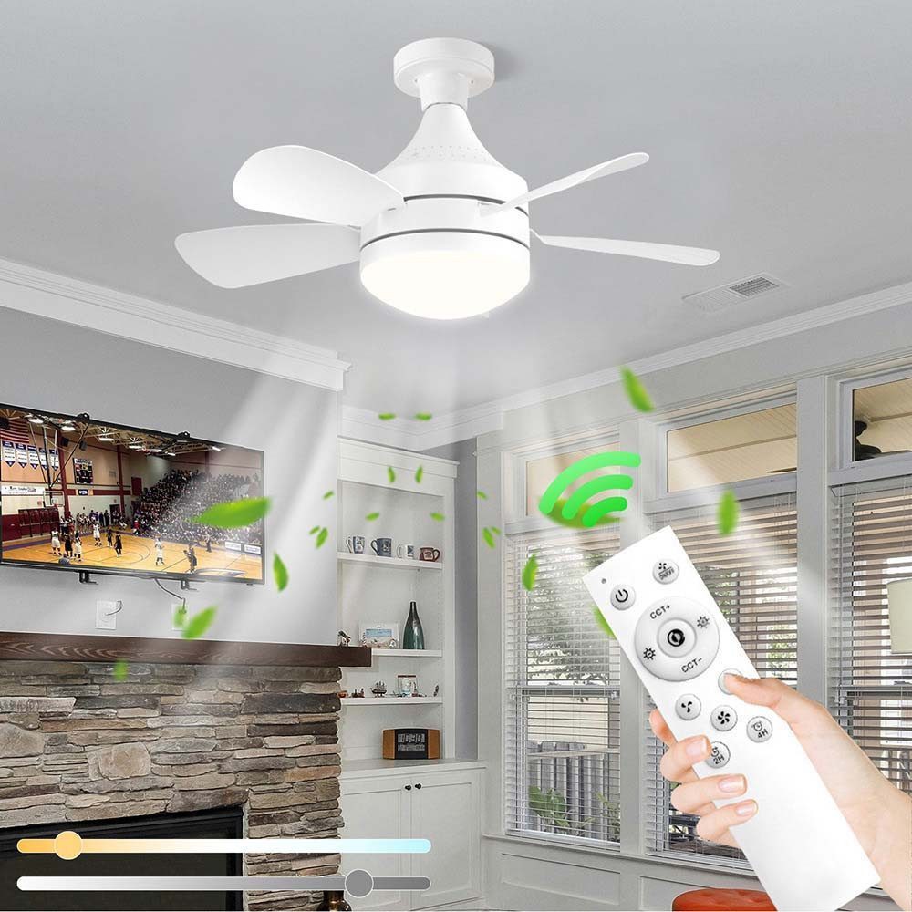 Deckenventilator Ventilator Licht,Sockel Mini-Deckenventilator mit Licht,2000 lm