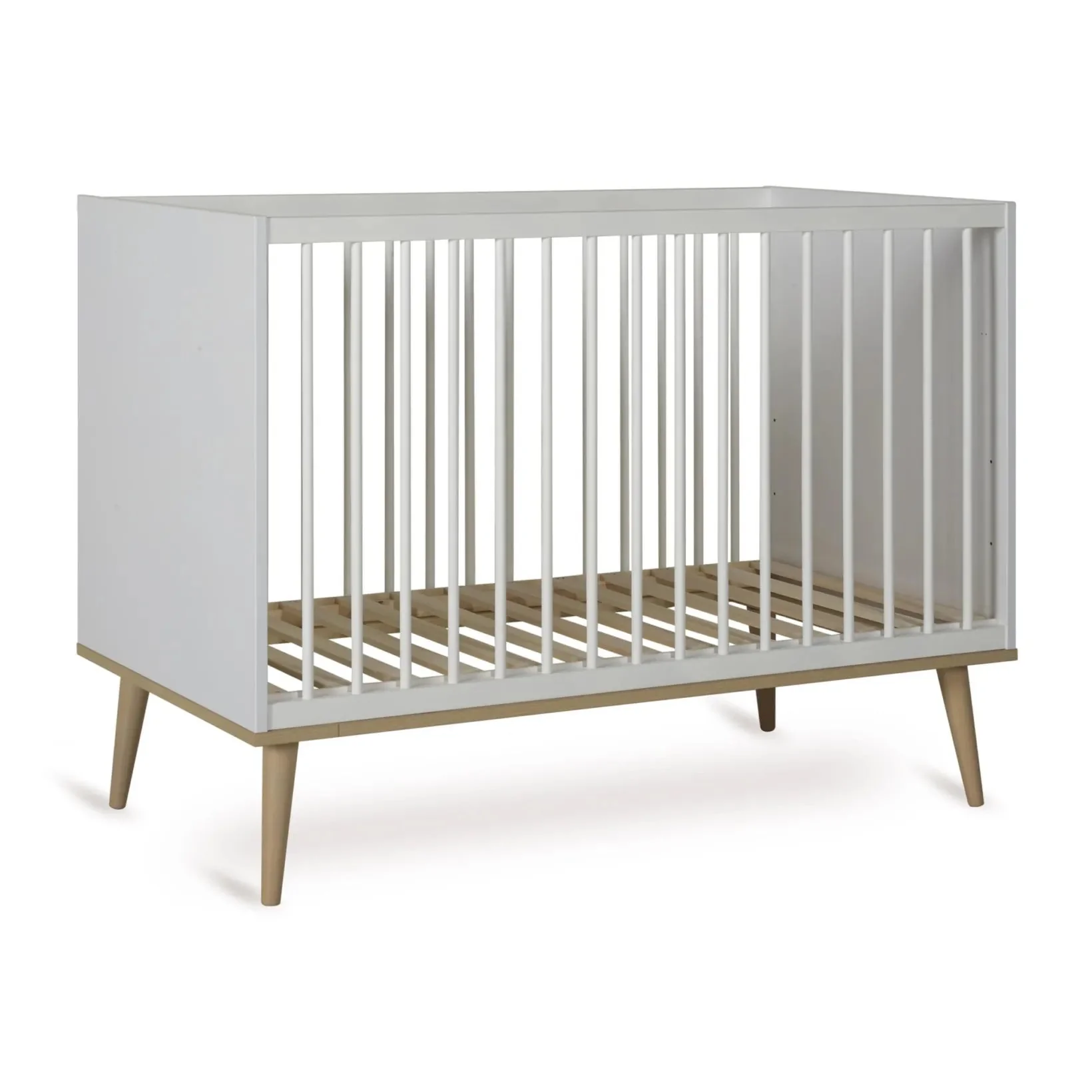 2025 Quax Babybed Flow Collectie �C Wit & Beukenhout | Verstelbaar in 3 hoogtes | FSC-gecertificeerd