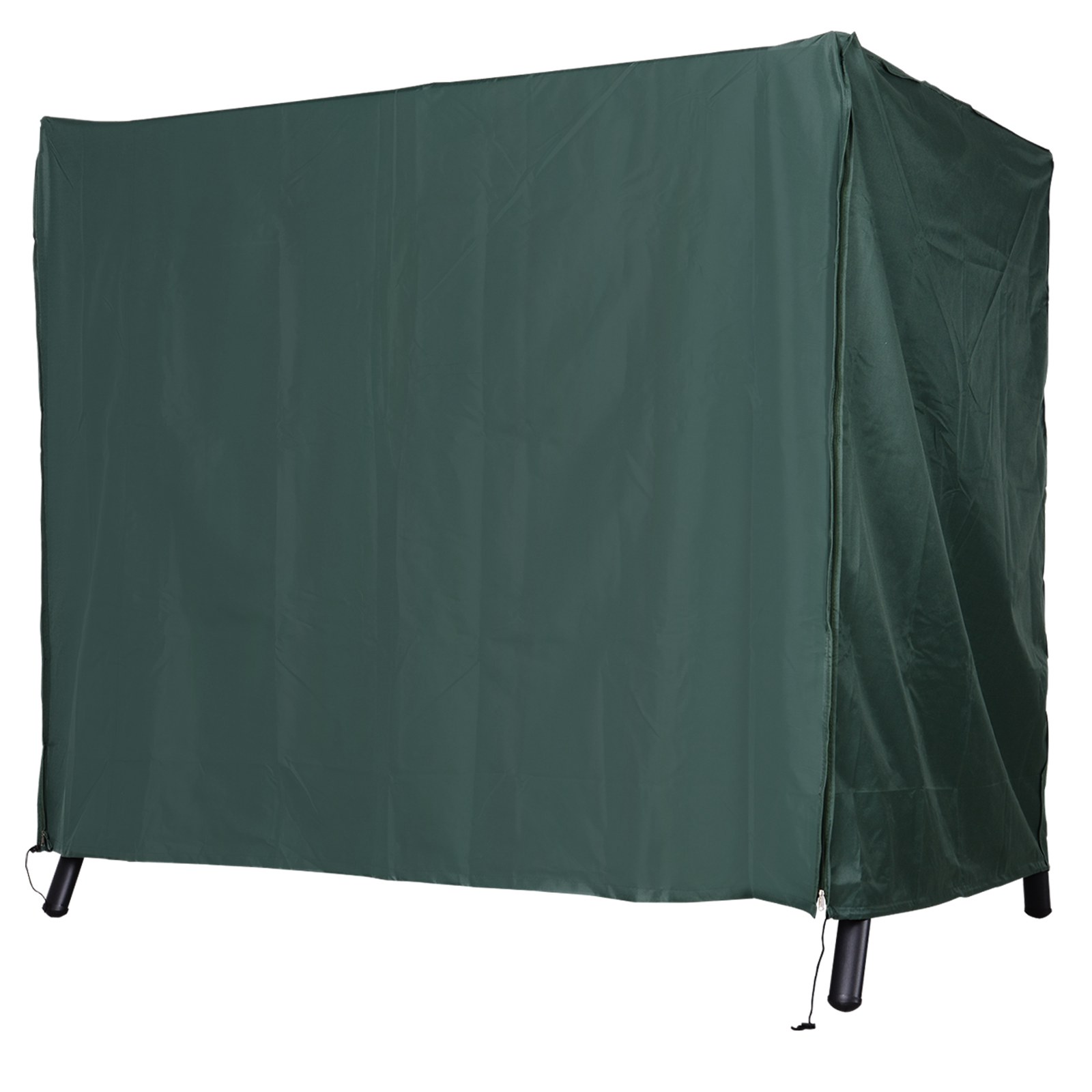 Outsunny Hollywoodschaukel Abdeckung 3 Sitzer, Wasserabweisend Winterfest Schutzhülle für Gartenschaukel, UV-Beständig Abdeckplane, Abdeckhaube, Reißfest 420D Oxford Gewebe, 177x114x152cm Dunkelgrün