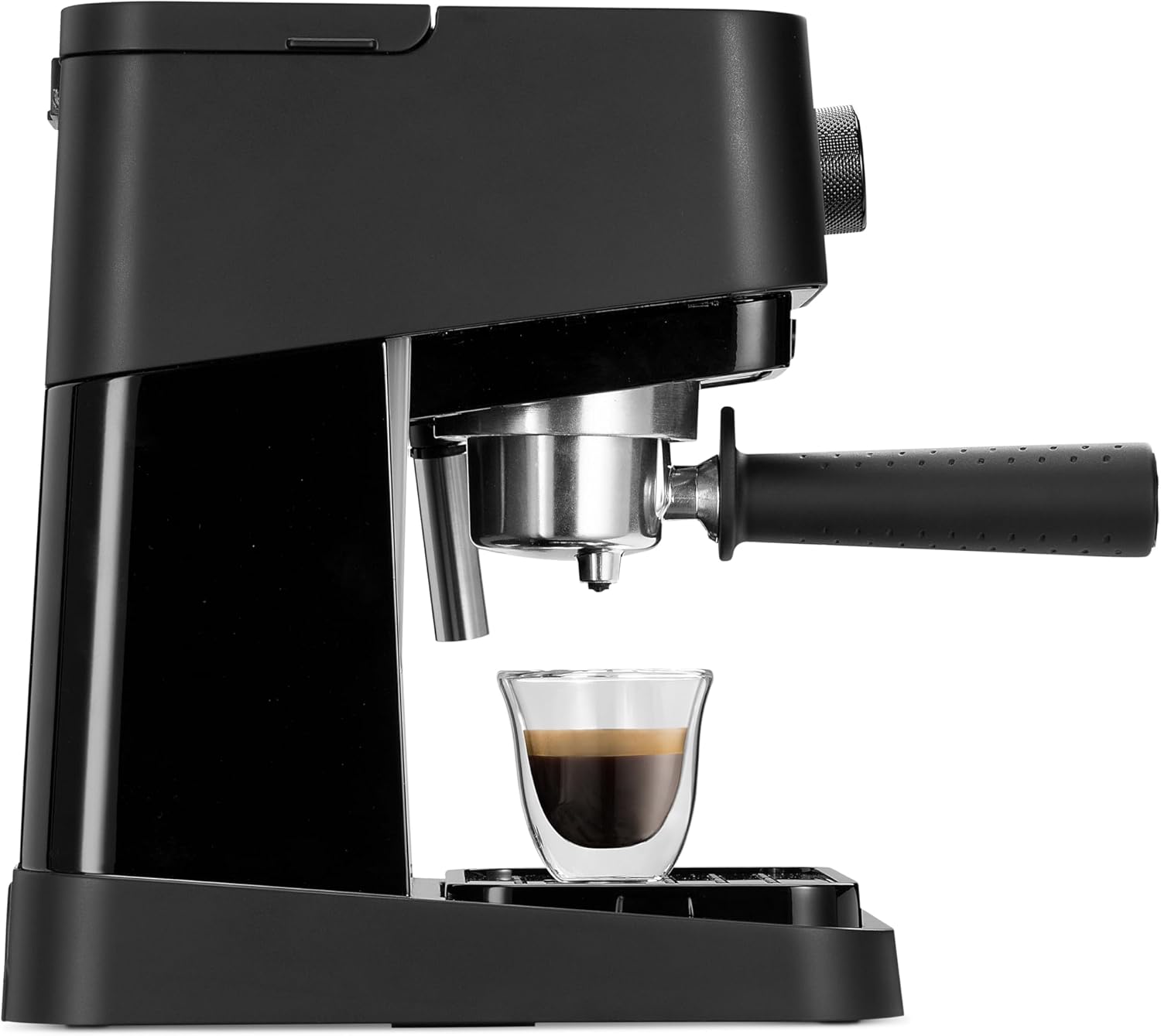 De'Longhi EC260.BK Macchina da Caffè Per Polvere o in Cialde E.S.E., Sistema Latte Manuale, Facile da usare, Serbatoio Estraibile da 1.1 L, Caldaia acciaio inox