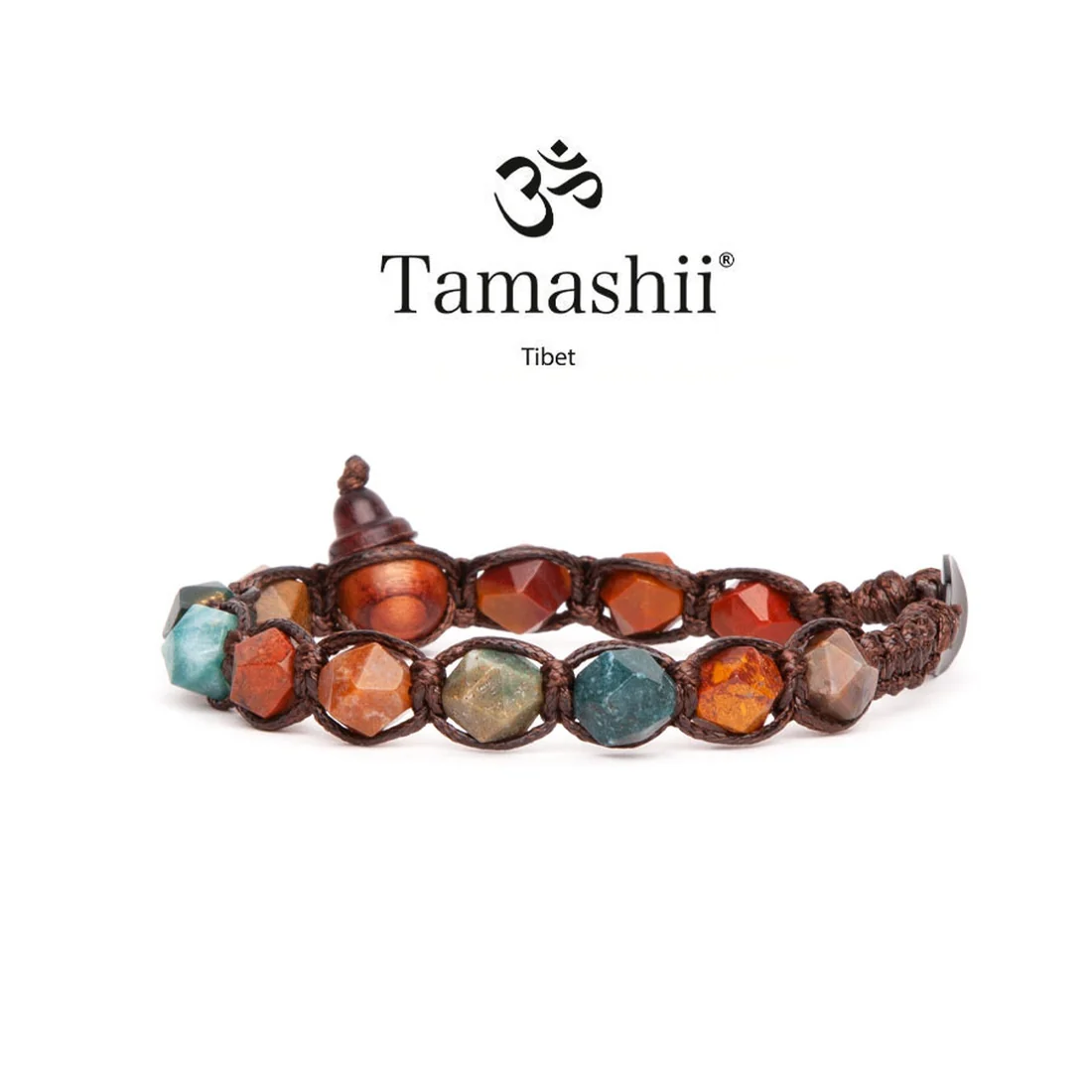 Bracciale Tamashii BHS911-17 in agata muschiata diamond cut