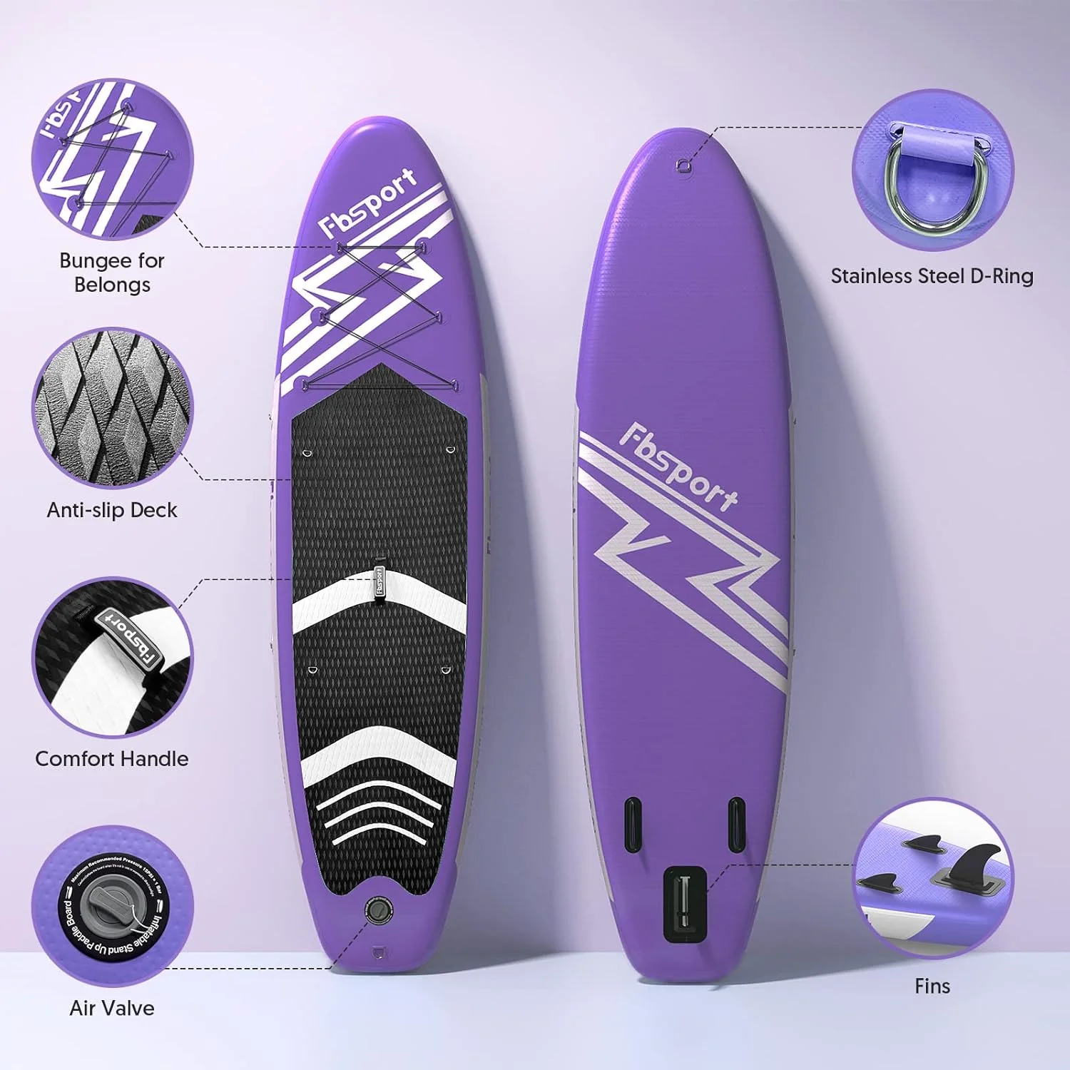 Premium-Stand-Up-Paddle-Board, Yoga-Board mit strapazierf?higem SUP-Zubeh?r und Tragetasche | Breiter Stand, Surf-Kontrolle, rutschfestes Deck, Leine, Paddel und Pumpe f��r Jugendliche und Erwachsene