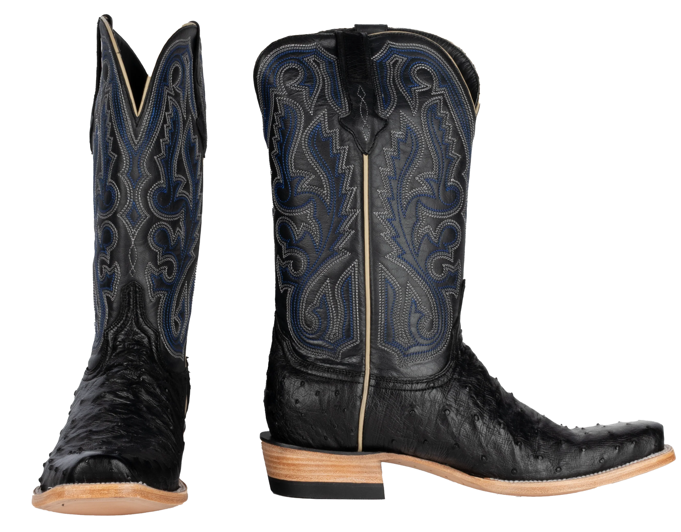 Full Quill Ostrich Black - Cutter Toe