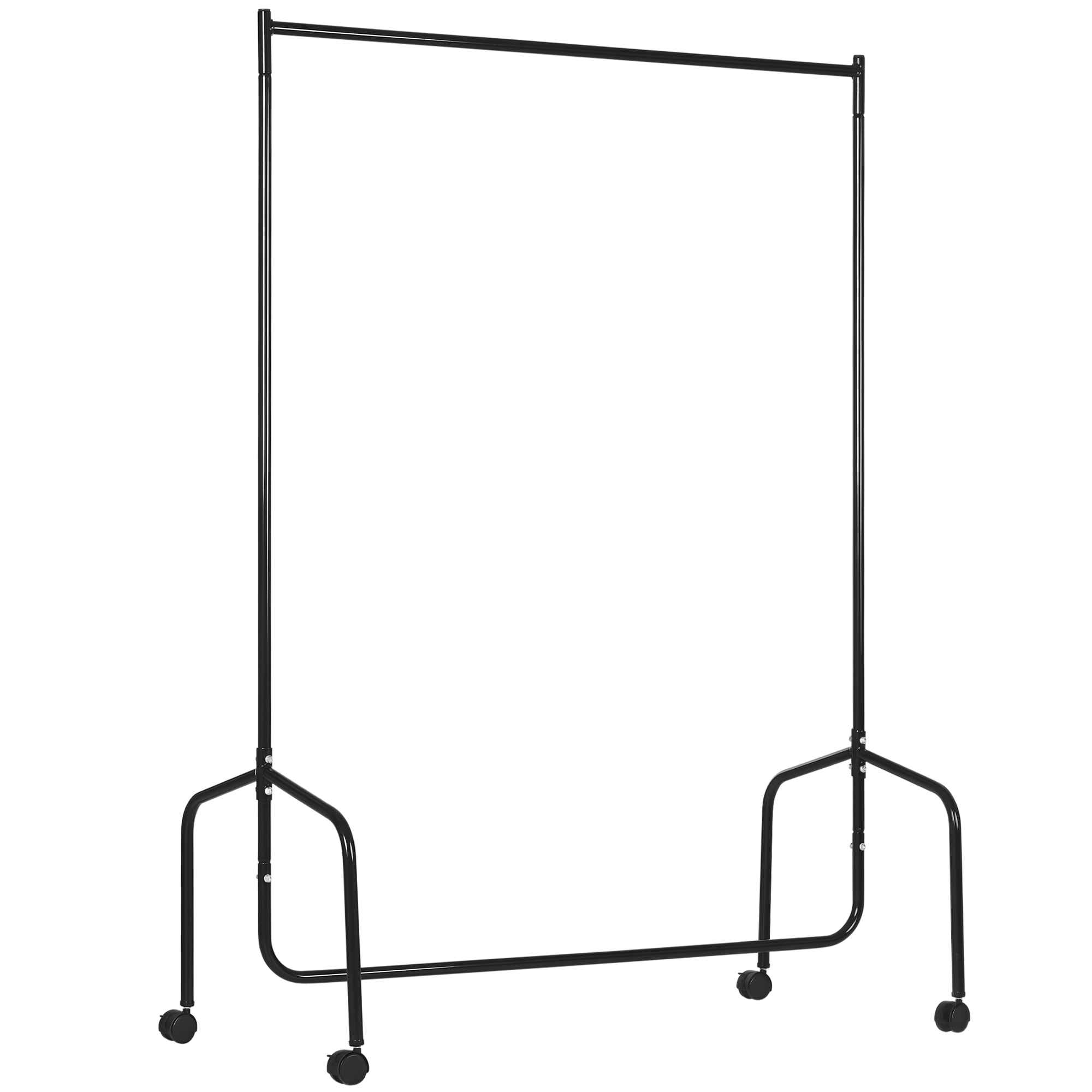 HOMCOM Kleiderständer Kleiderwagen Wäscheständer Rollgarderobe Garderobenständer (120 x 60 x 170 cm)