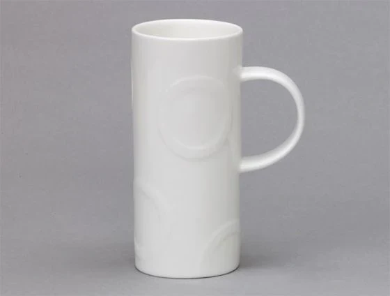 Skinny Hoop White Bone China Mug