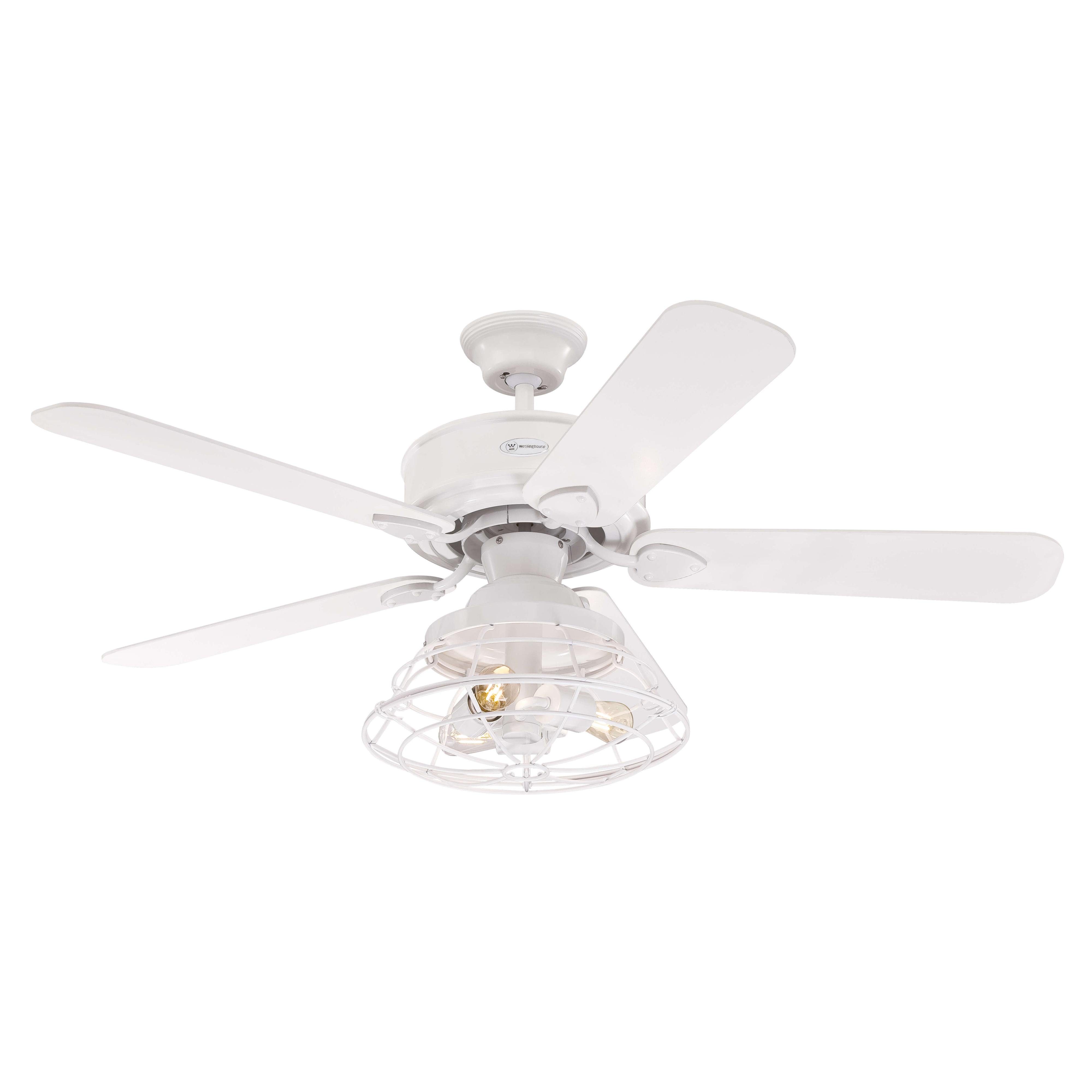 Deckenventilator Deckenventilator Barnett Weiß 122 cm mit LED Leuchte